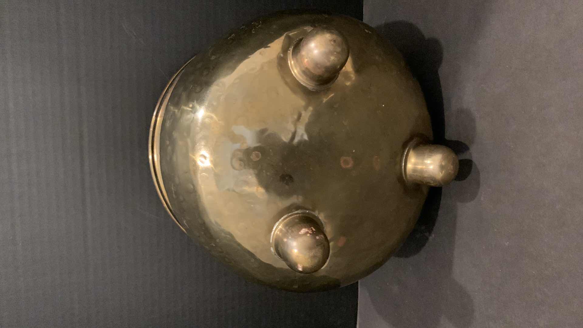 Photo 4 of BRASS METAL POT WITH FEET, 10” x 8”