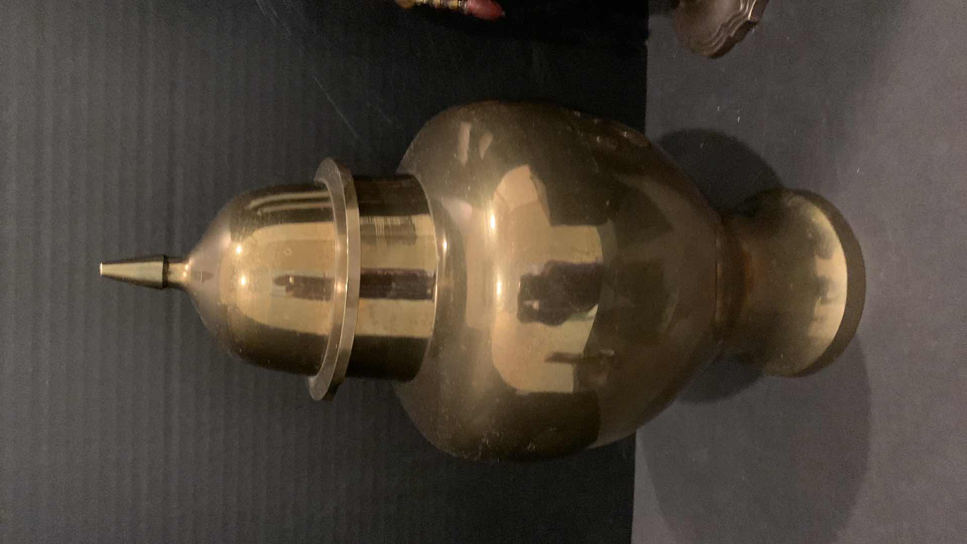 Photo 1 of HOME DECOR COLLECTIBLES, BRASS TEMPLE JAR, CANDLE STICKS, BOX AND BOOKENDS