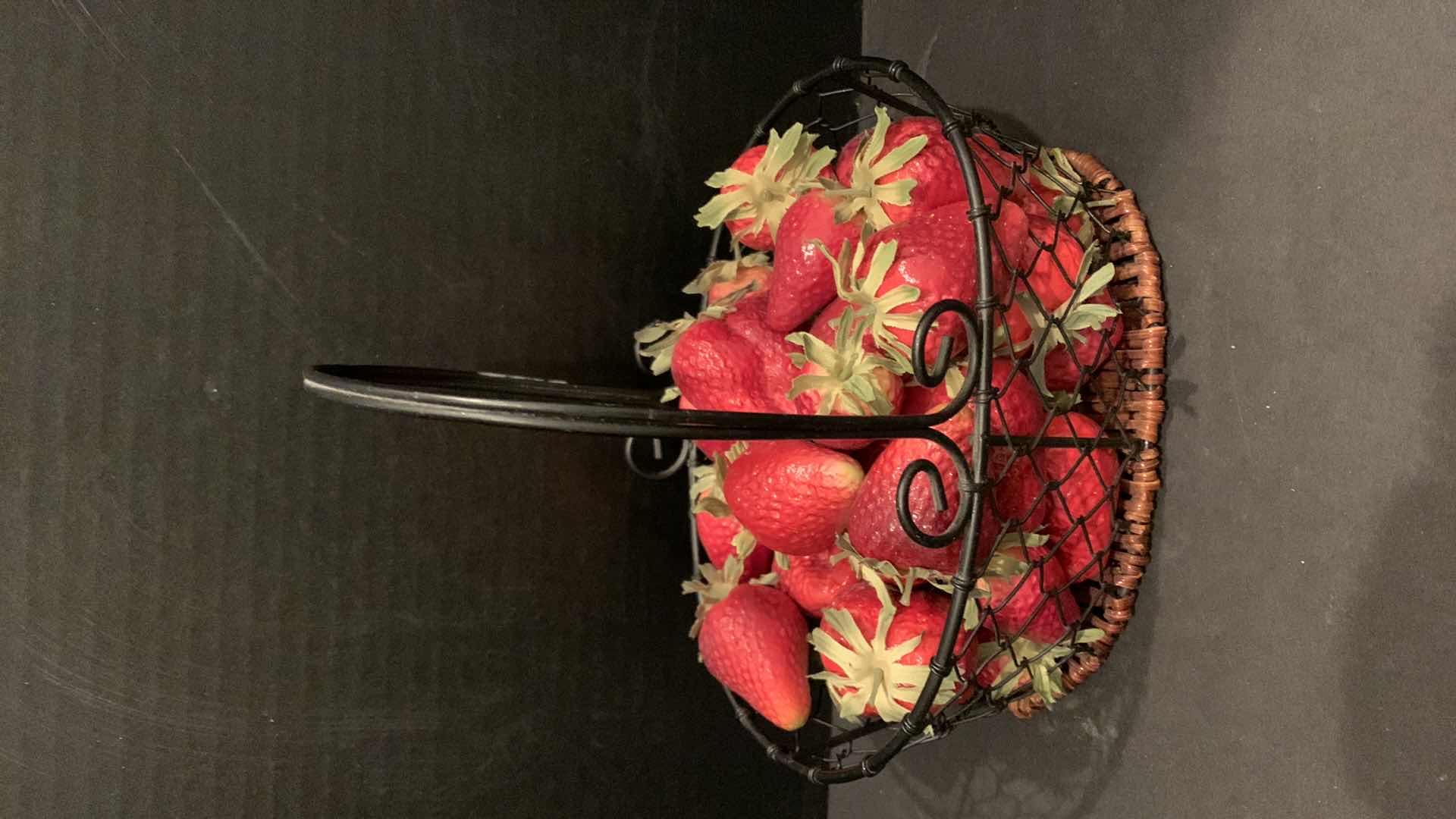 Photo 6 of HOME DECOR, FAUX FRUIT COLLECTIBLES, WOOD CRATE AND METAL BASKET