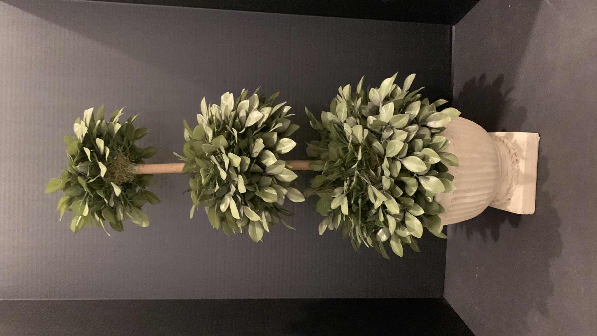 Photo 1 of FAUX TOPIARY IN CLAY POT, H27”