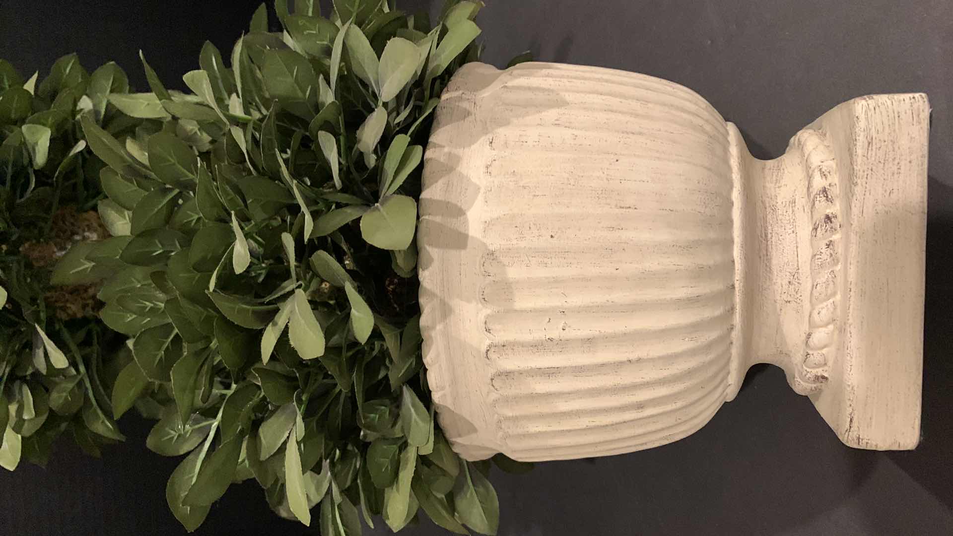 Photo 1 of FAUX TOPIARY IN CLAY POT, H27”