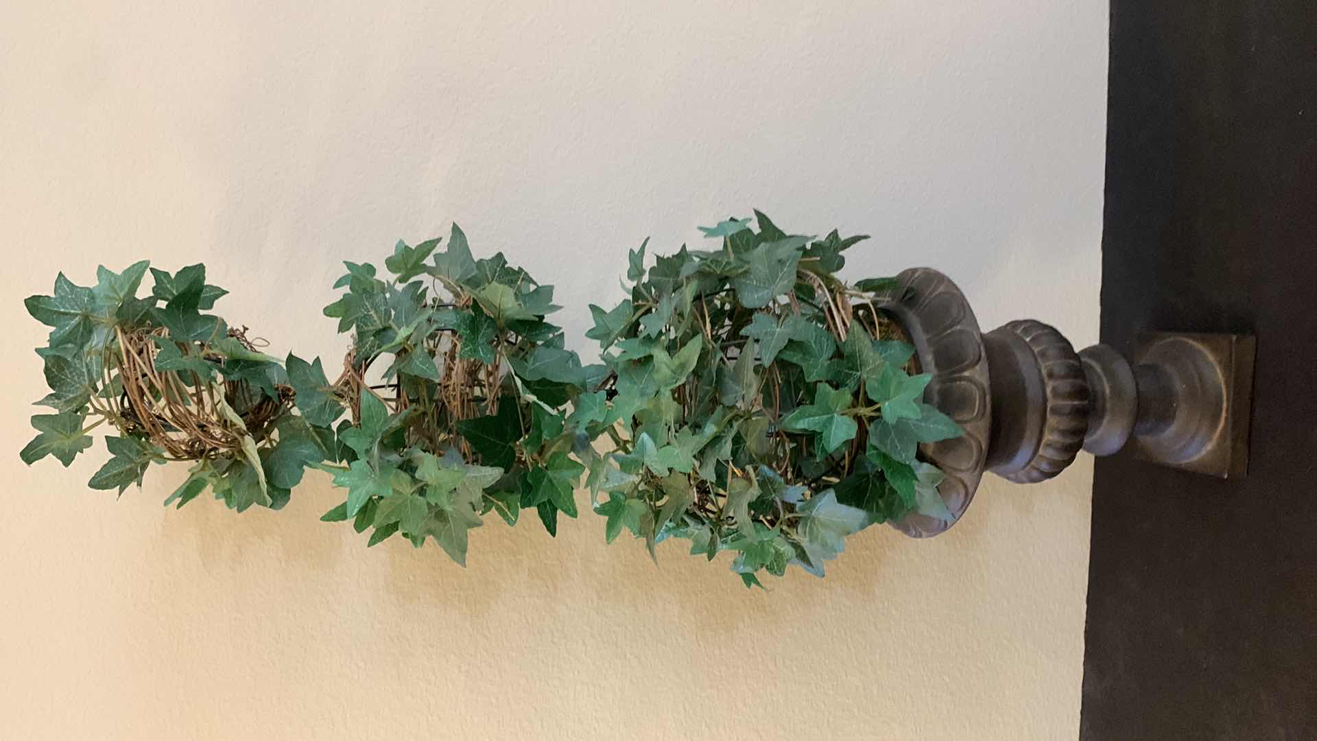 Photo 1 of FAUX TOPIARY IN METAL POT, H 38”