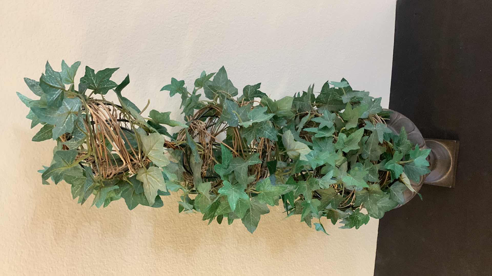 Photo 2 of FAUX TOPIARY IN METAL POT, H 38”