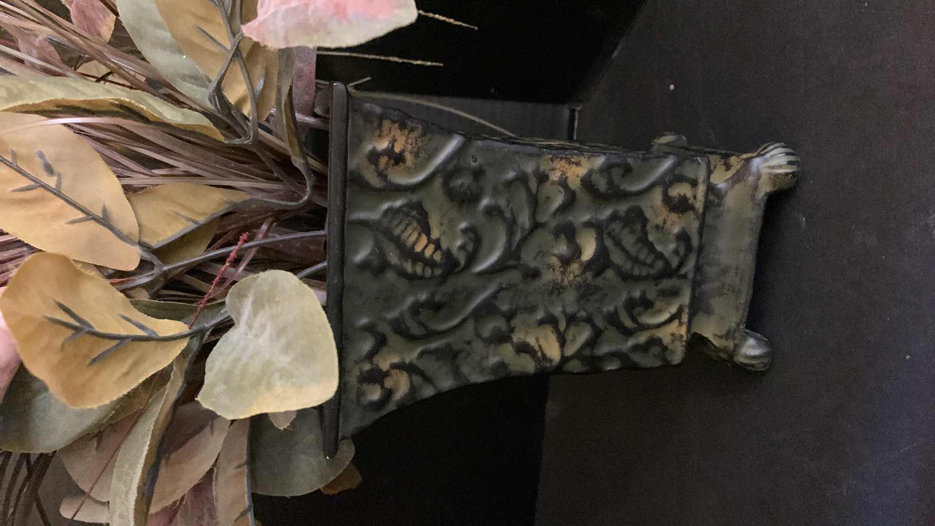 Photo 1 of HOME DECOR, TWO FAUX PLANT ARRANGEMENTS IN VASES, H26”