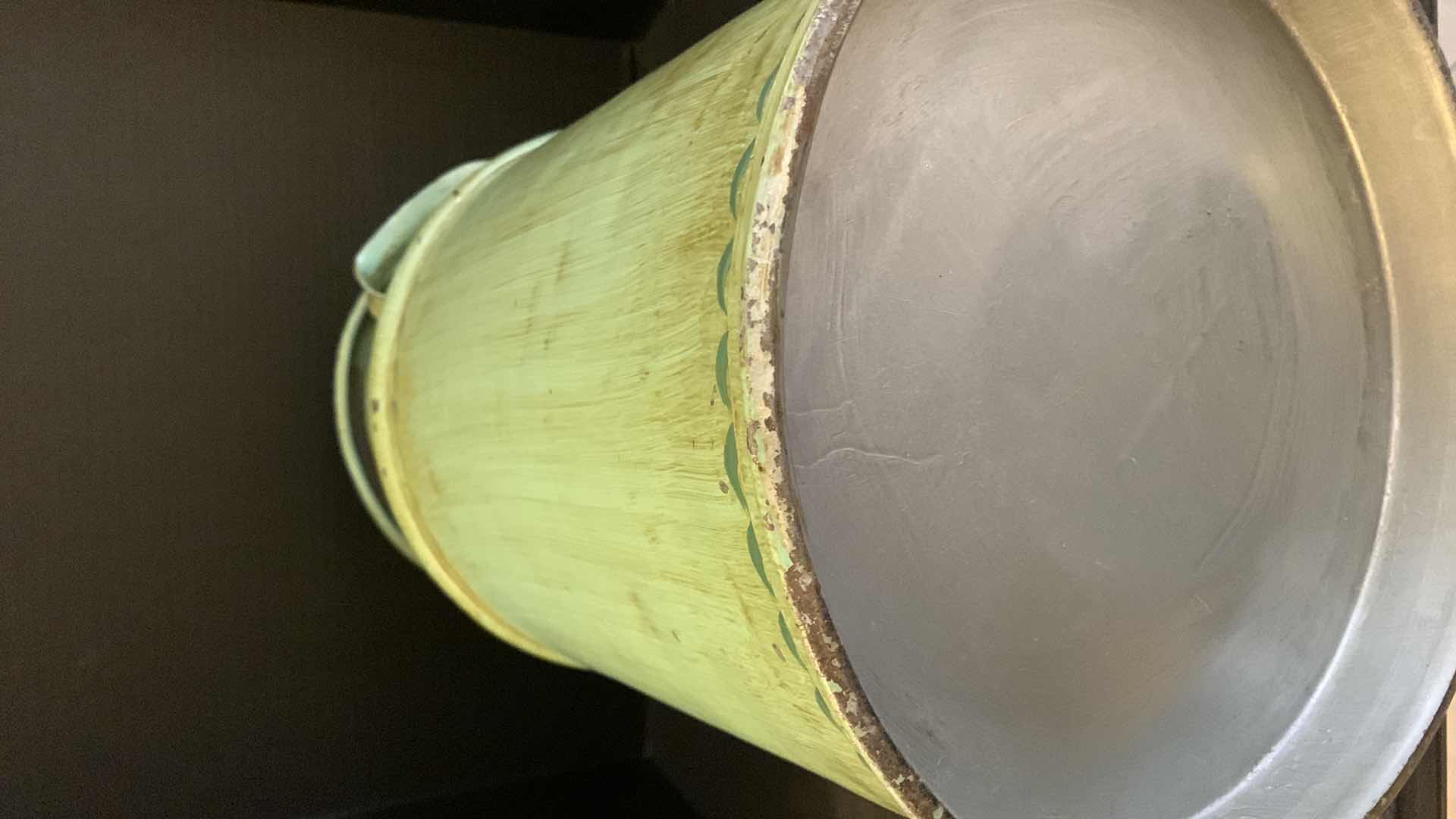 Photo 1 of VINTAGE HAND PAINTED STEEL MILK CAN,  H 20”