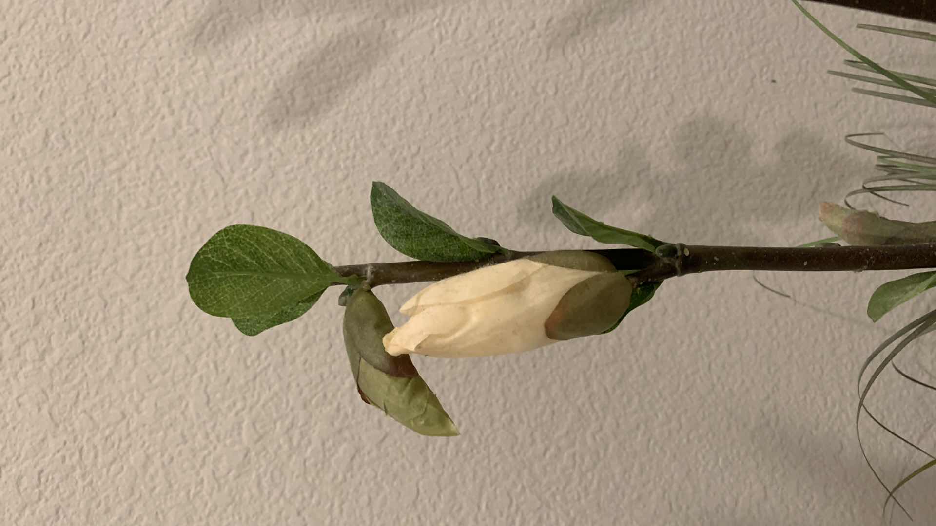 Photo 1 of TALL, PURPOSELY AGED METAL URN W FAUX FLOWER ARRANGEMENT