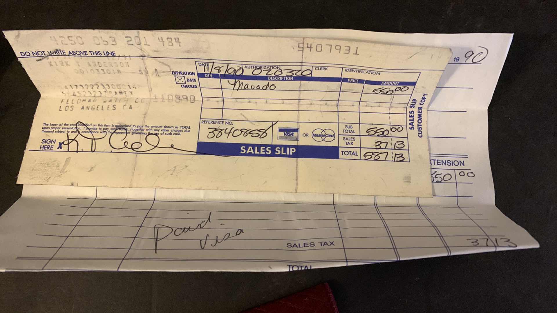 Photo 1 of WOMENS GOLD MOVADO WATCH W BOX, CASE, LINKS, AND RECEIPT $550 in 1990