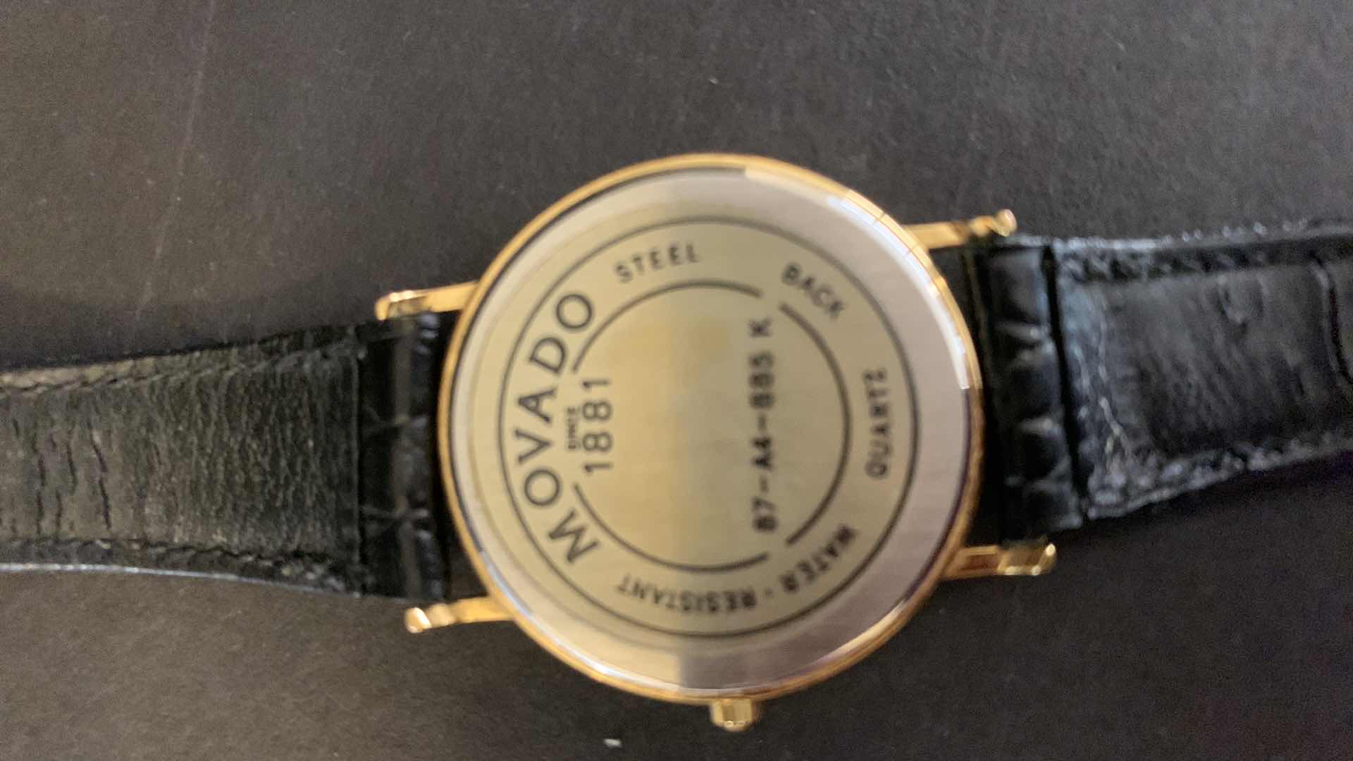 Photo 1 of MENS ESQ MOVADO WATCH WITH LEATHER BAND