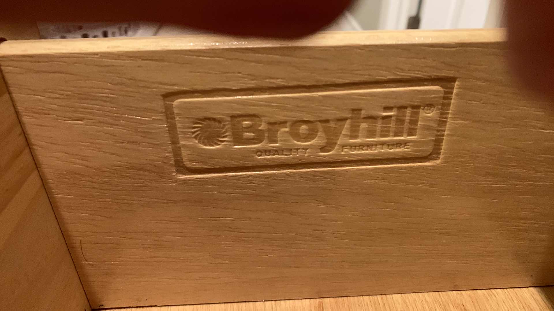 Photo 1 of BROYHILL WOOD SIDE BOARD WITH LIGHTED CHINA DISPLAY. 61” x 18” x H84”