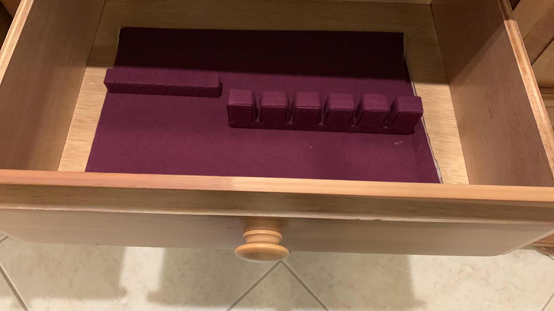 Photo 1 of BROYHILL WOOD SIDE BOARD WITH LIGHTED CHINA DISPLAY. 61” x 18” x H84”