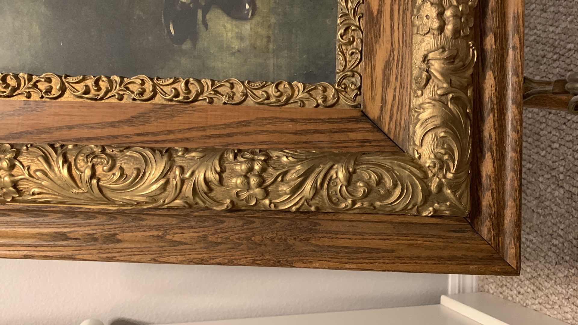 Photo 1 of ARTWORK VINTAGE PRINT OF LORD SEAHAM AS A BOY IN ORNATE FRAME, 26.5 “ x H30.5” (STAND SOLD SEPARATELY)