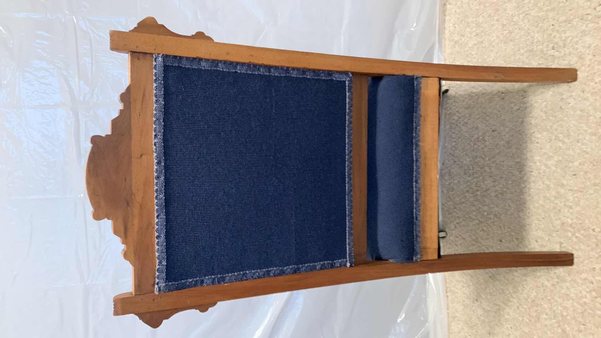 Photo 6 of 19th Century Antique WOOD Needlepoint Chair Victorian with FLOWERS