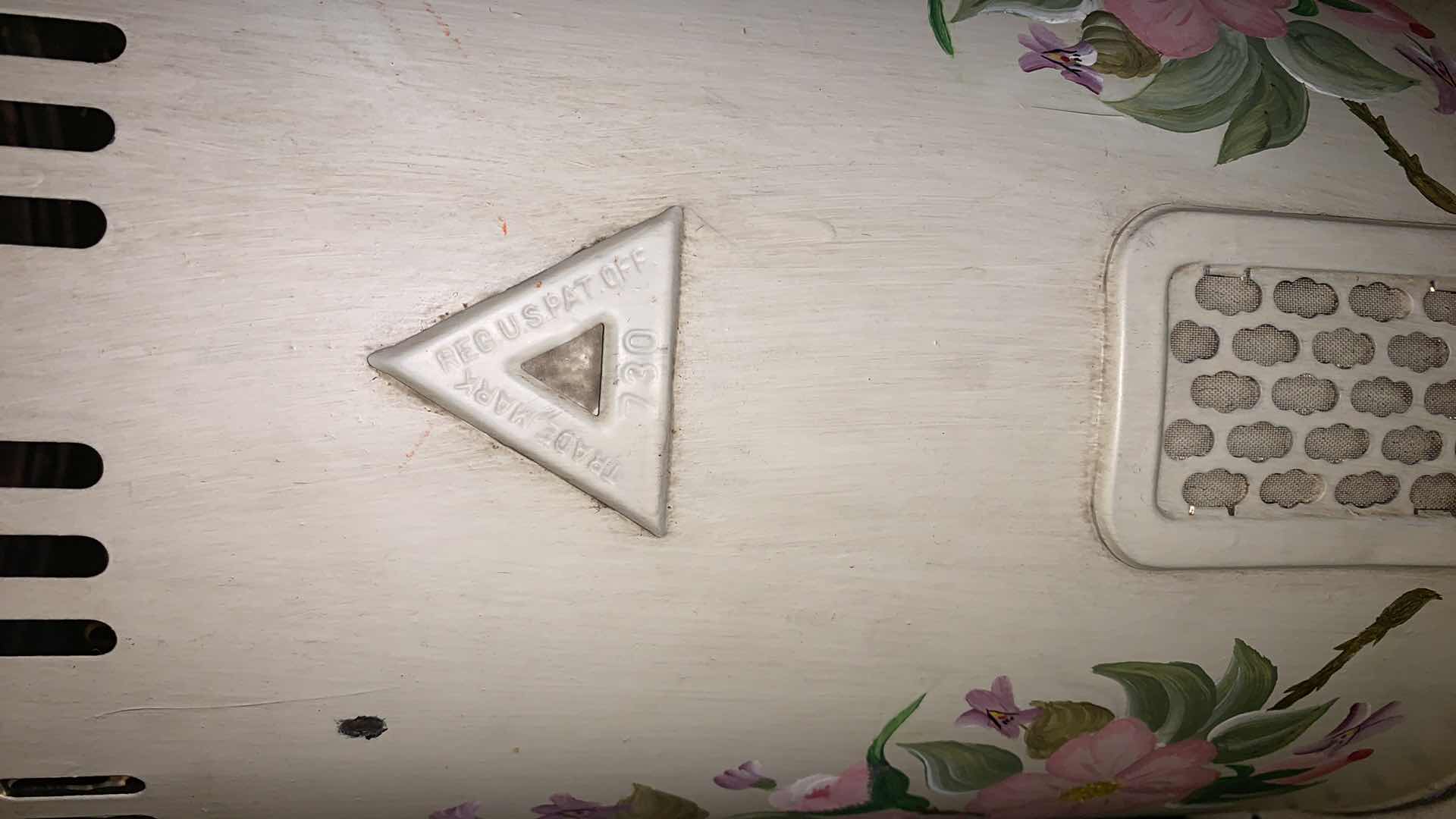 Photo 1 of VINTAGE ELECTRIFIED HAND PAINTED OIL LAMP H25”