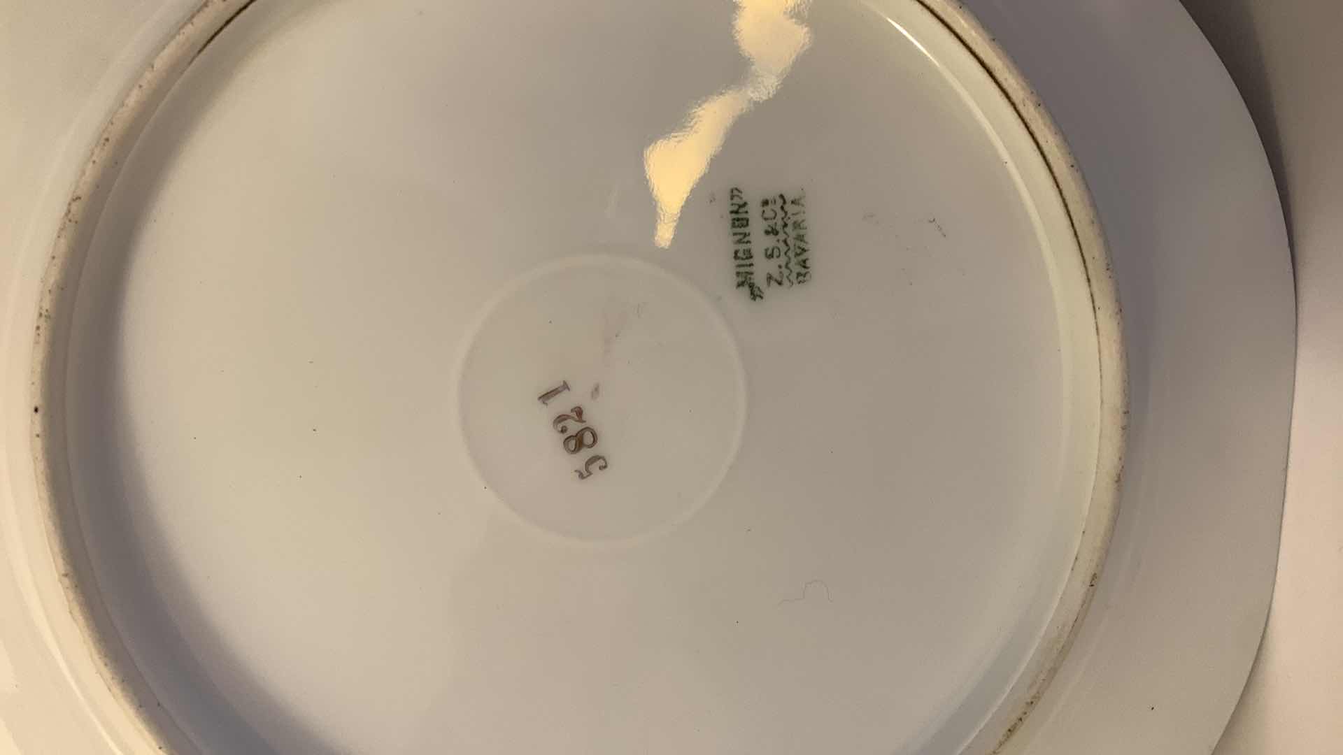 Photo 1 of VINTAGE BAVARIAN PORCELAIN PLATE