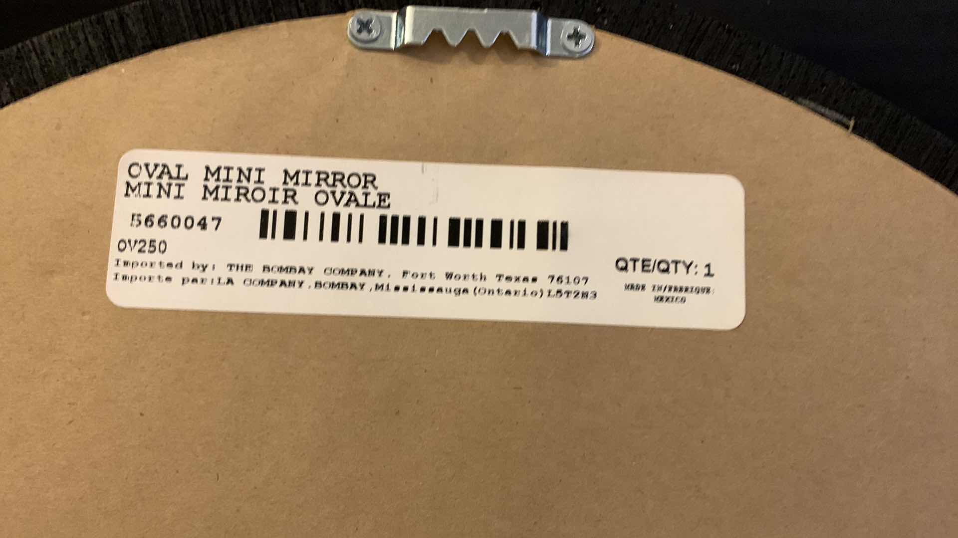 Photo 1 of ORNATE GOLD OVAL MIRROR, 15” x H17”