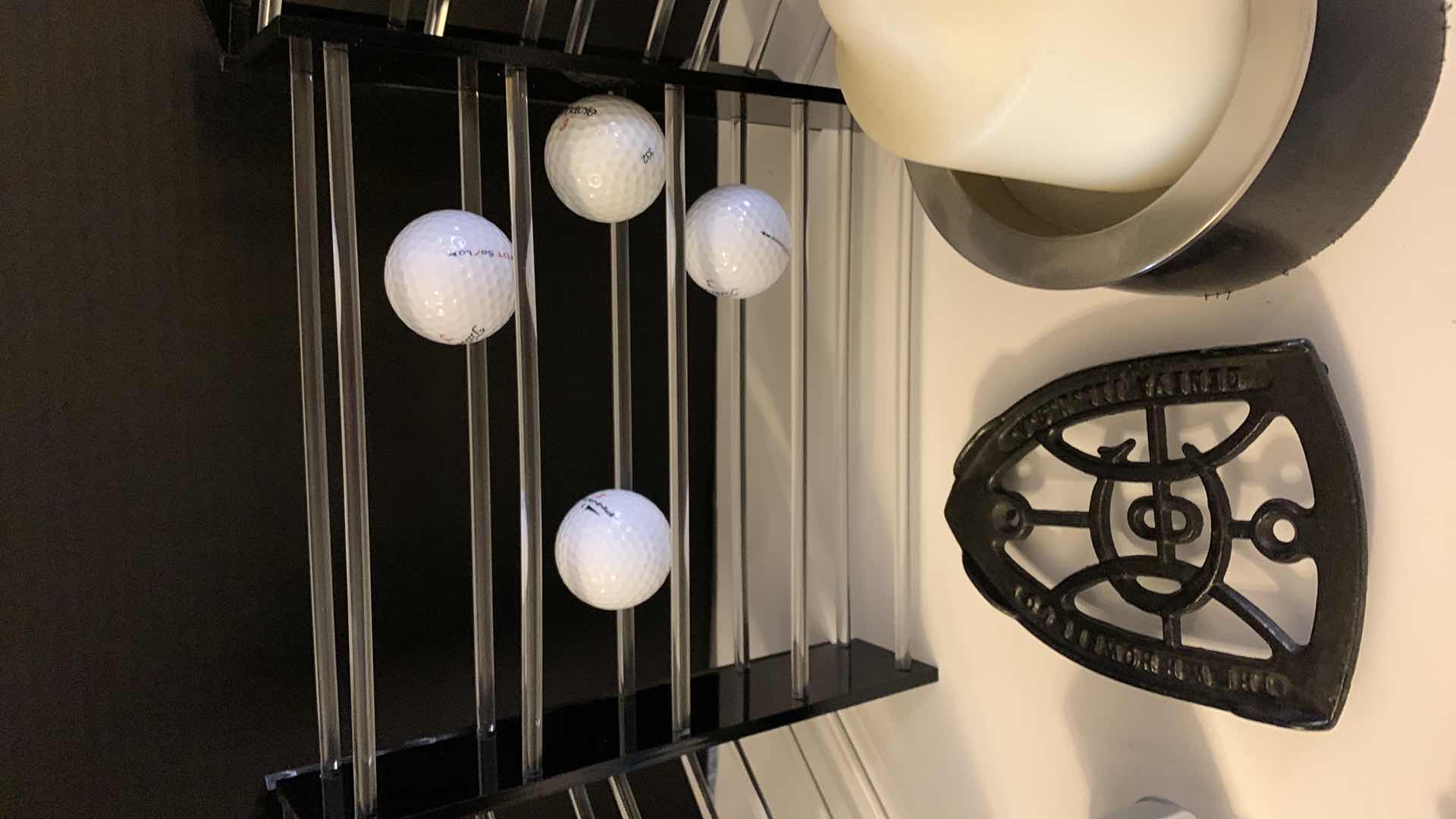 Photo 3 of MISC HOME ASSORTMENT, GOLF BALL HOLDERS (BALLS NOT INCLUDED) ALARM CLOCK AND MORE