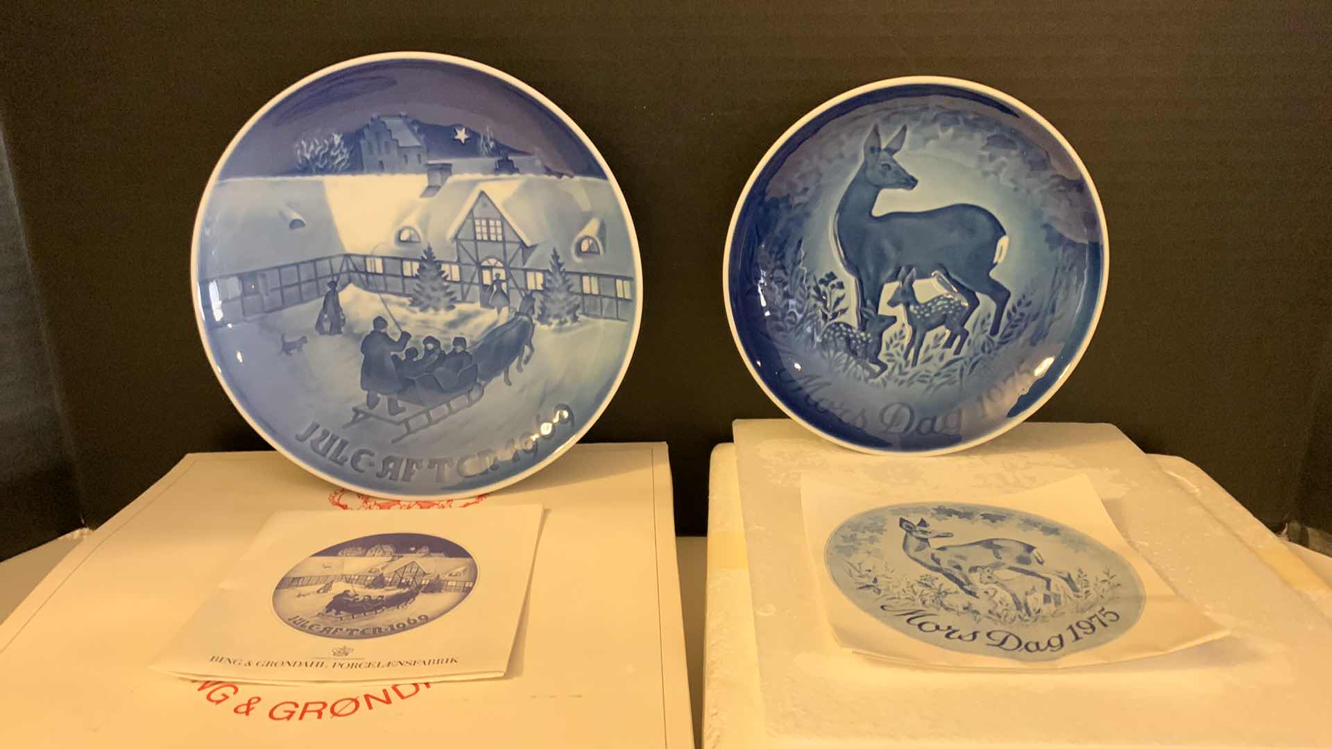 Photo 1 of 2 - COLLECTIBLE COPENHAGEN PORCELAIN PLATES, B&G