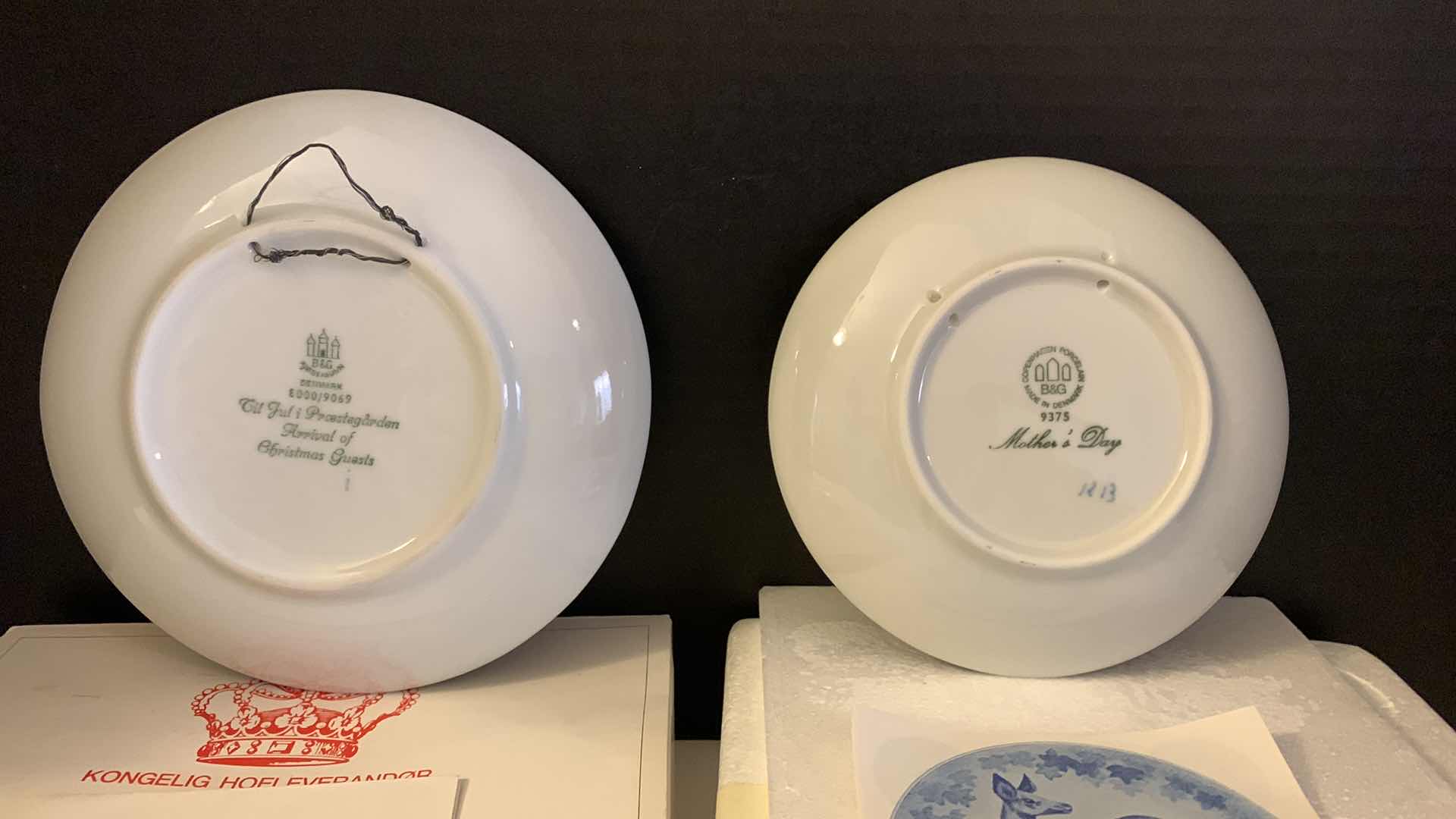 Photo 1 of 2 - COLLECTIBLE COPENHAGEN PORCELAIN PLATES, B&G