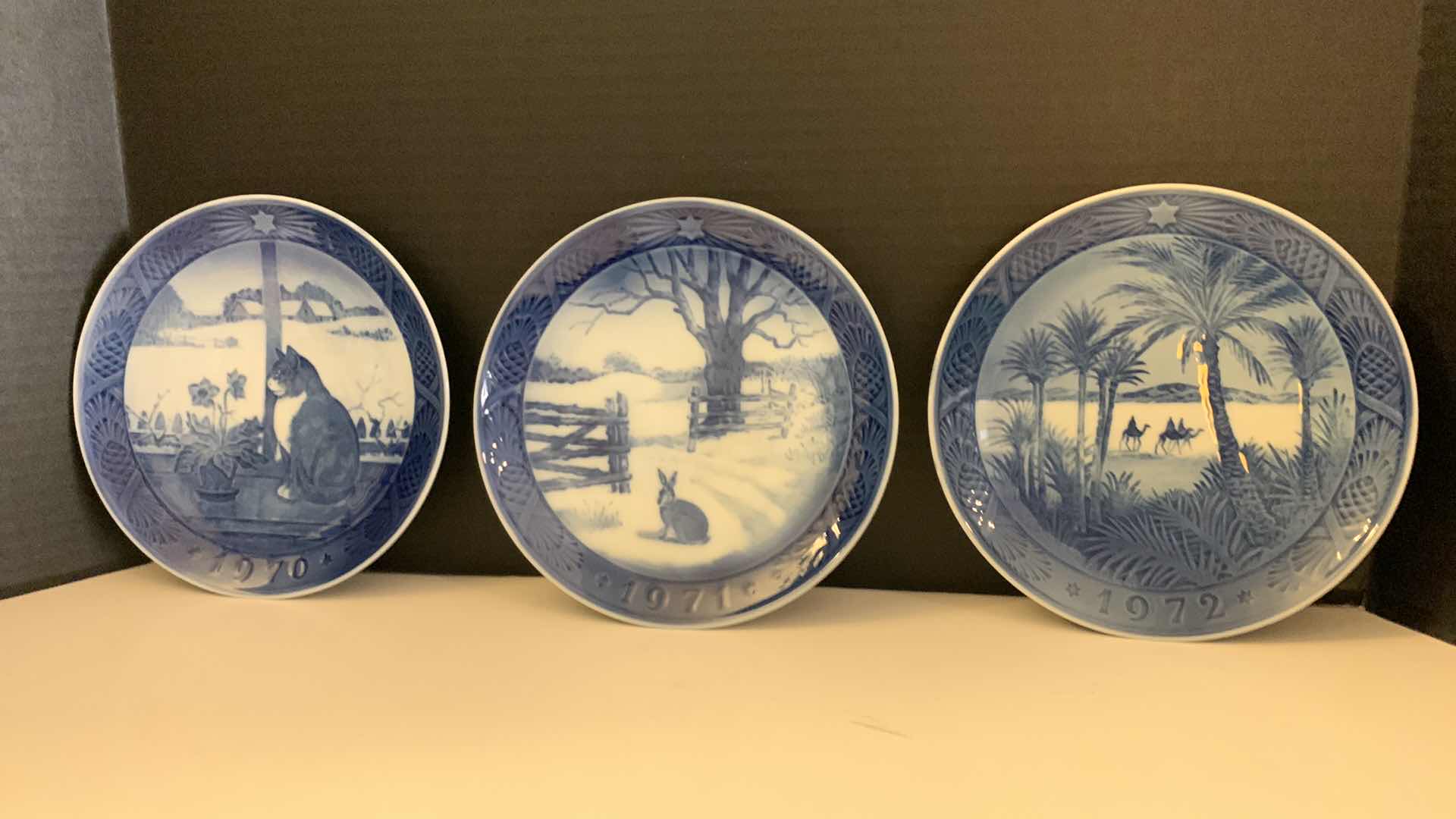 Photo 1 of 6 - COLLECTIBLE COPENHAGEN PORCELAIN PLATES, B&G