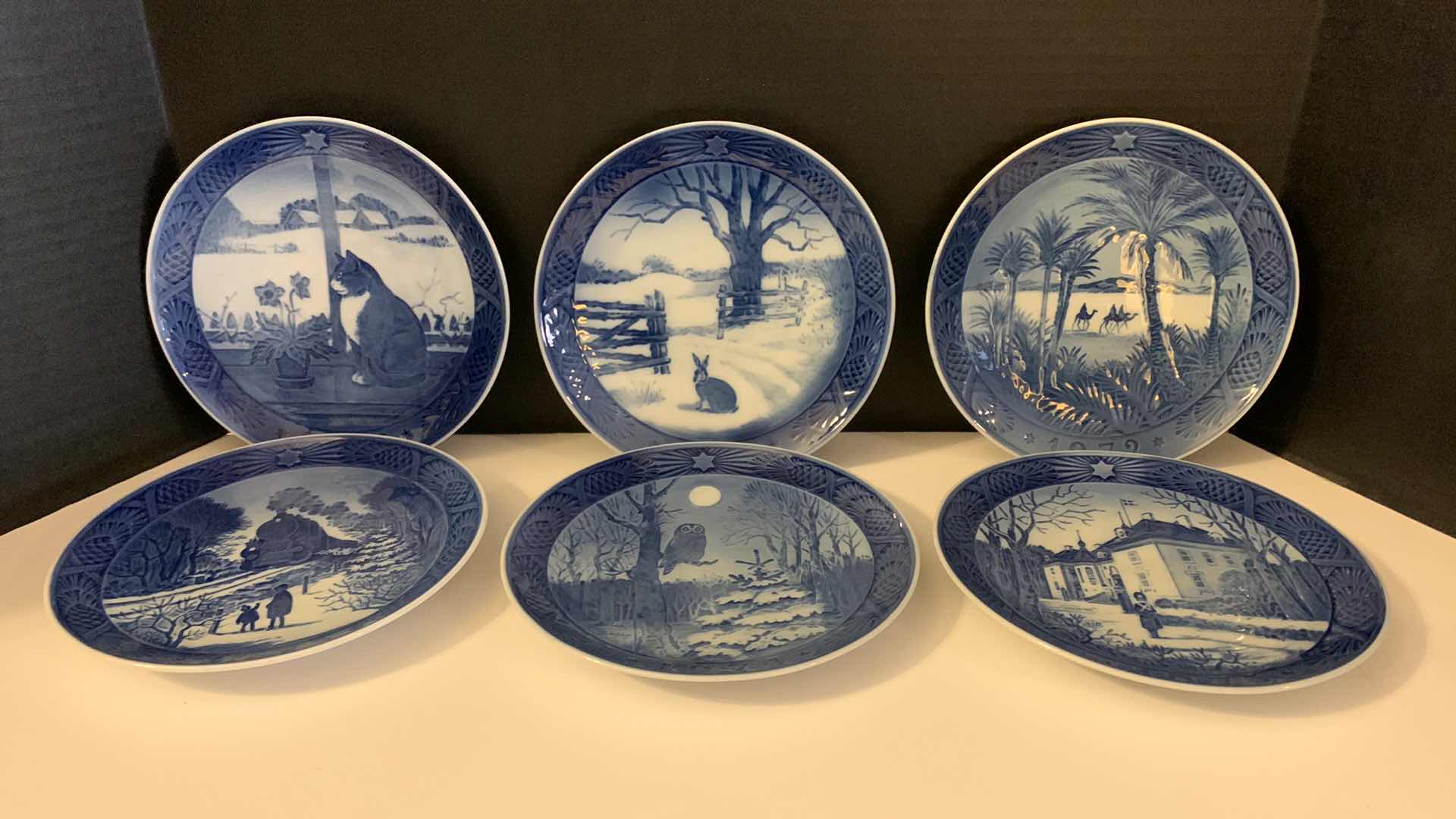 Photo 1 of 6 - COLLECTIBLE COPENHAGEN PORCELAIN PLATES, B&G