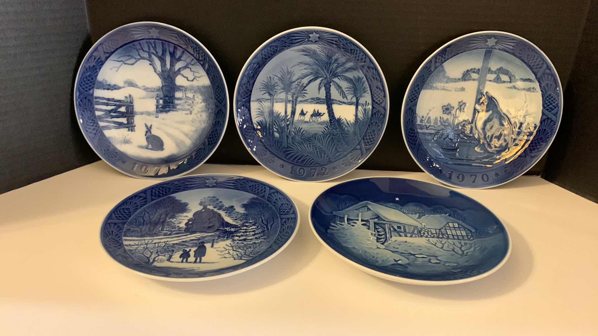 Photo 1 of 5 - COLLECTIBLE COPENHAGEN PORCELAIN PLATES, B&G