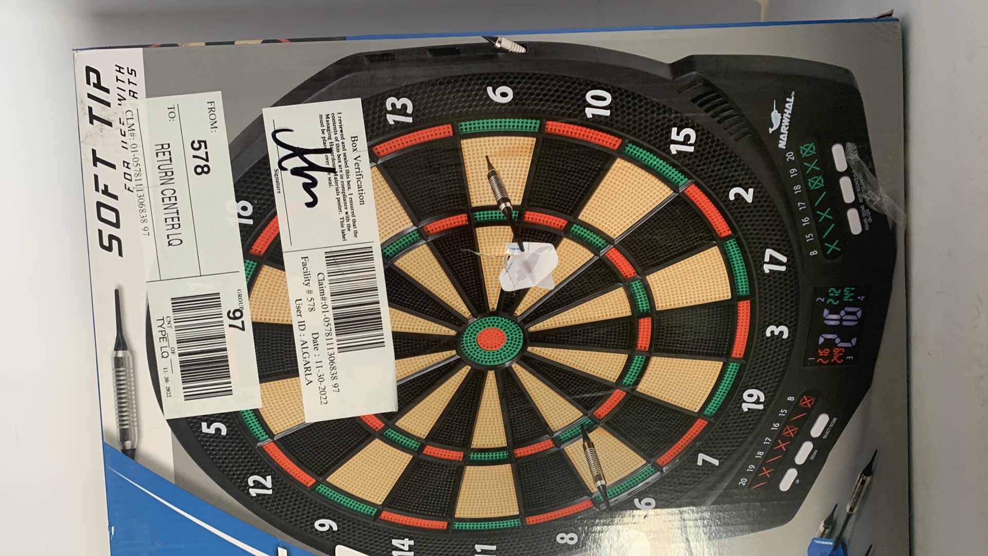 Photo 1 of NARWHAL REVOLUTION ELECTRONIC DARTBOARD