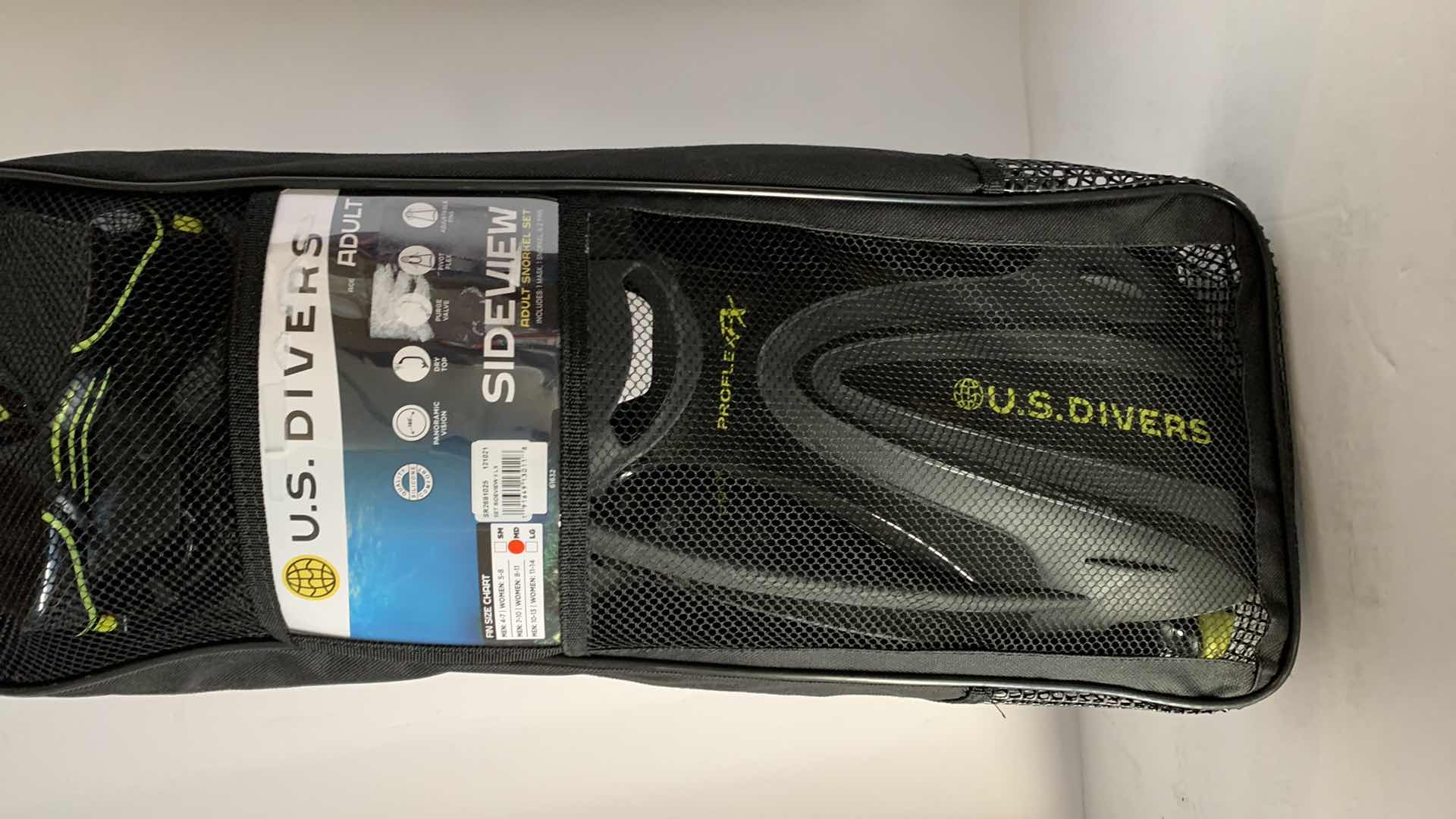 Photo 1 of US DIVERS ADULT SIDEVIEW SNORKEL SET