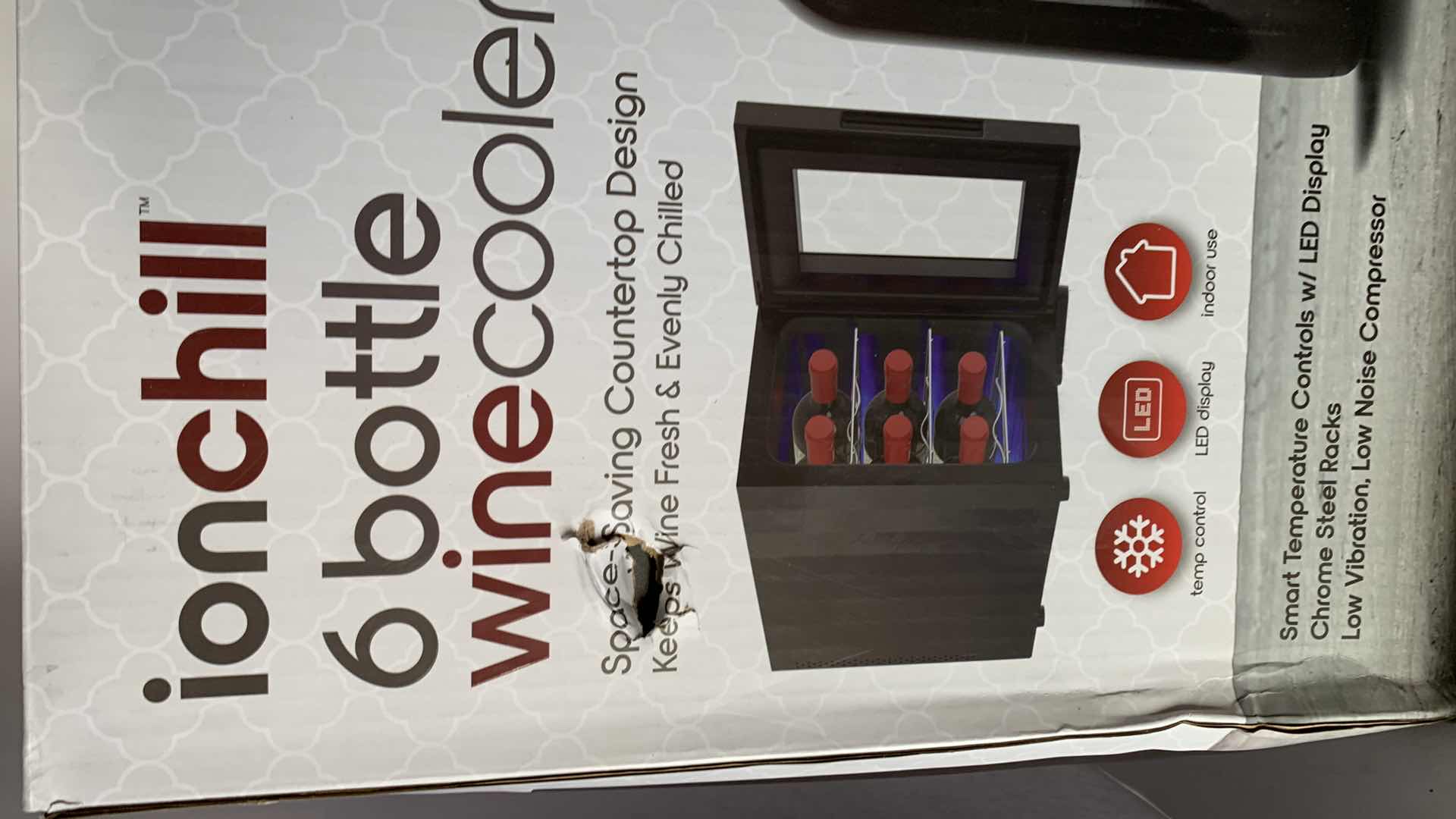 Photo 1 of ionchill 6 BOTTLE WINE COOLER, FITS 6 x 750 ml WINE BOTTLES
