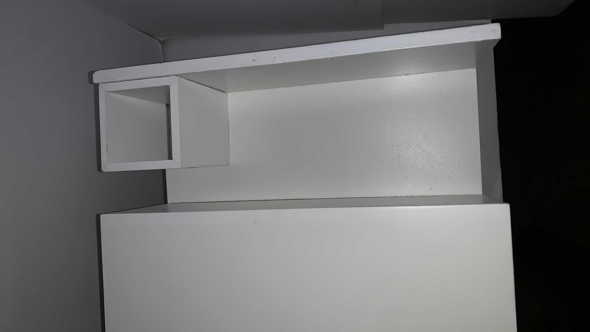 Photo 1 of CONTEMPORARY DESK ORGANIZER, WHITE WITH GOLD LEGS