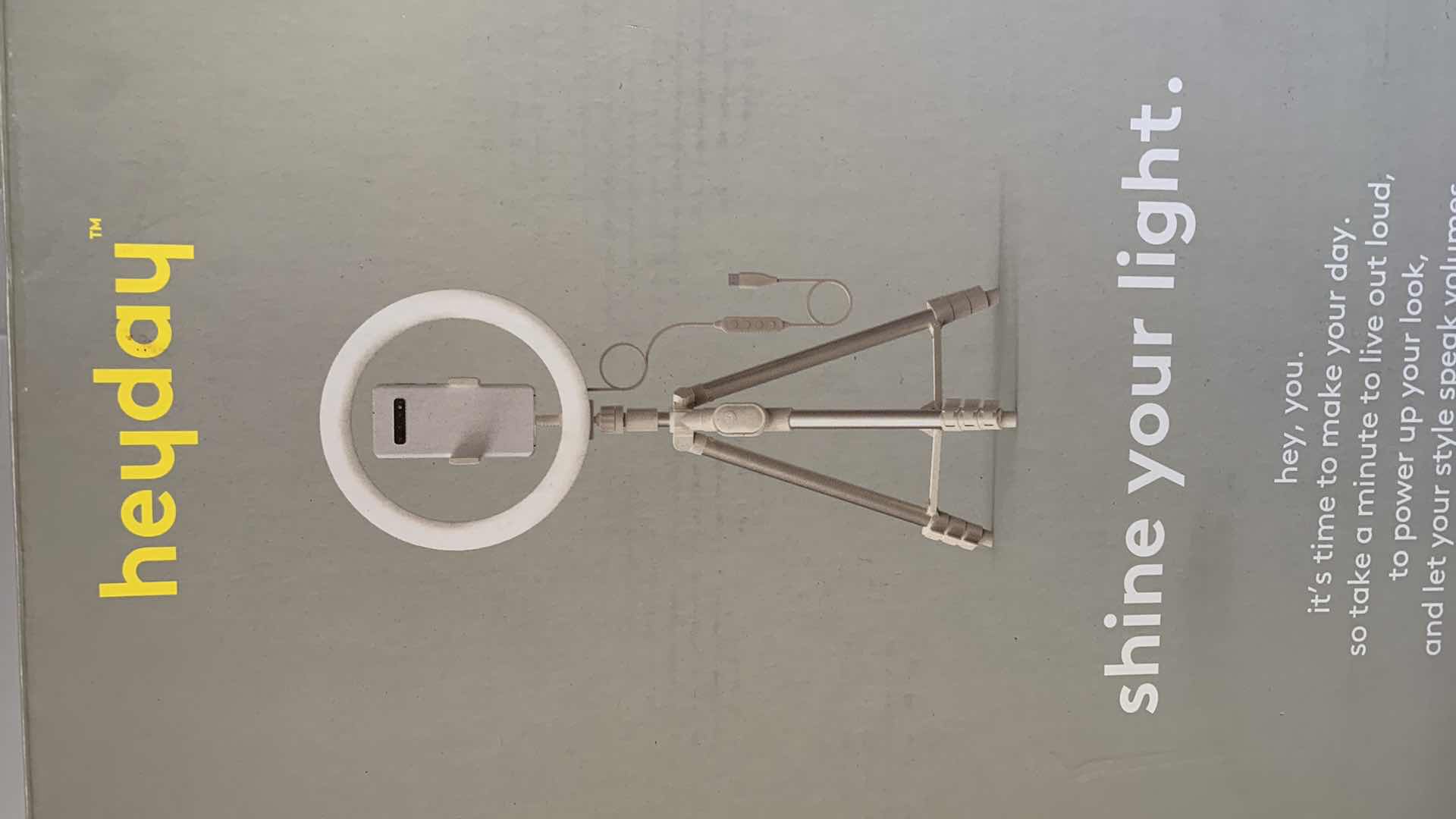 Photo 1 of HEYDAY RING LIGHT 10” DIAMETER WITH TRIPOD, BLUE TOOTH AND REMOTE