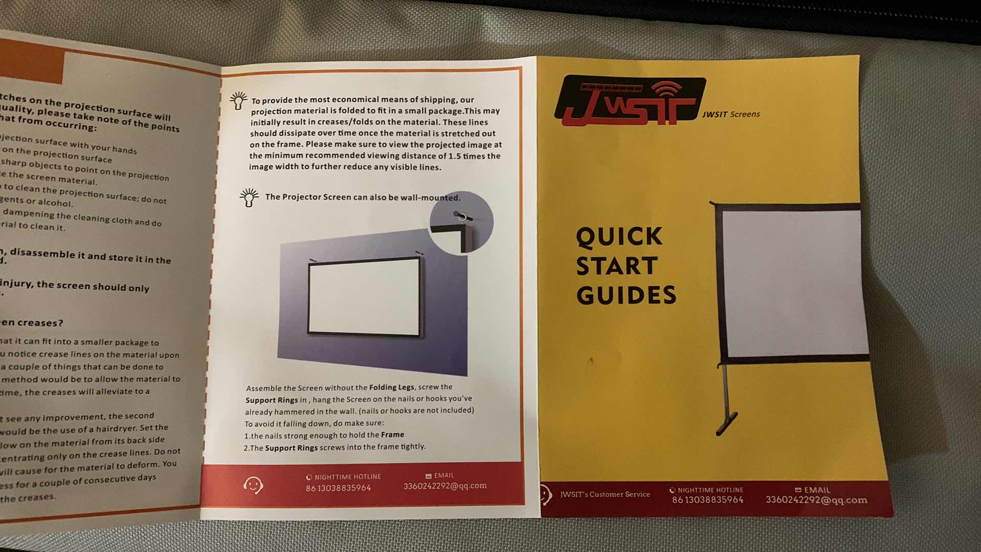 Photo 1 of JWSIT PROJECTION SCREEN