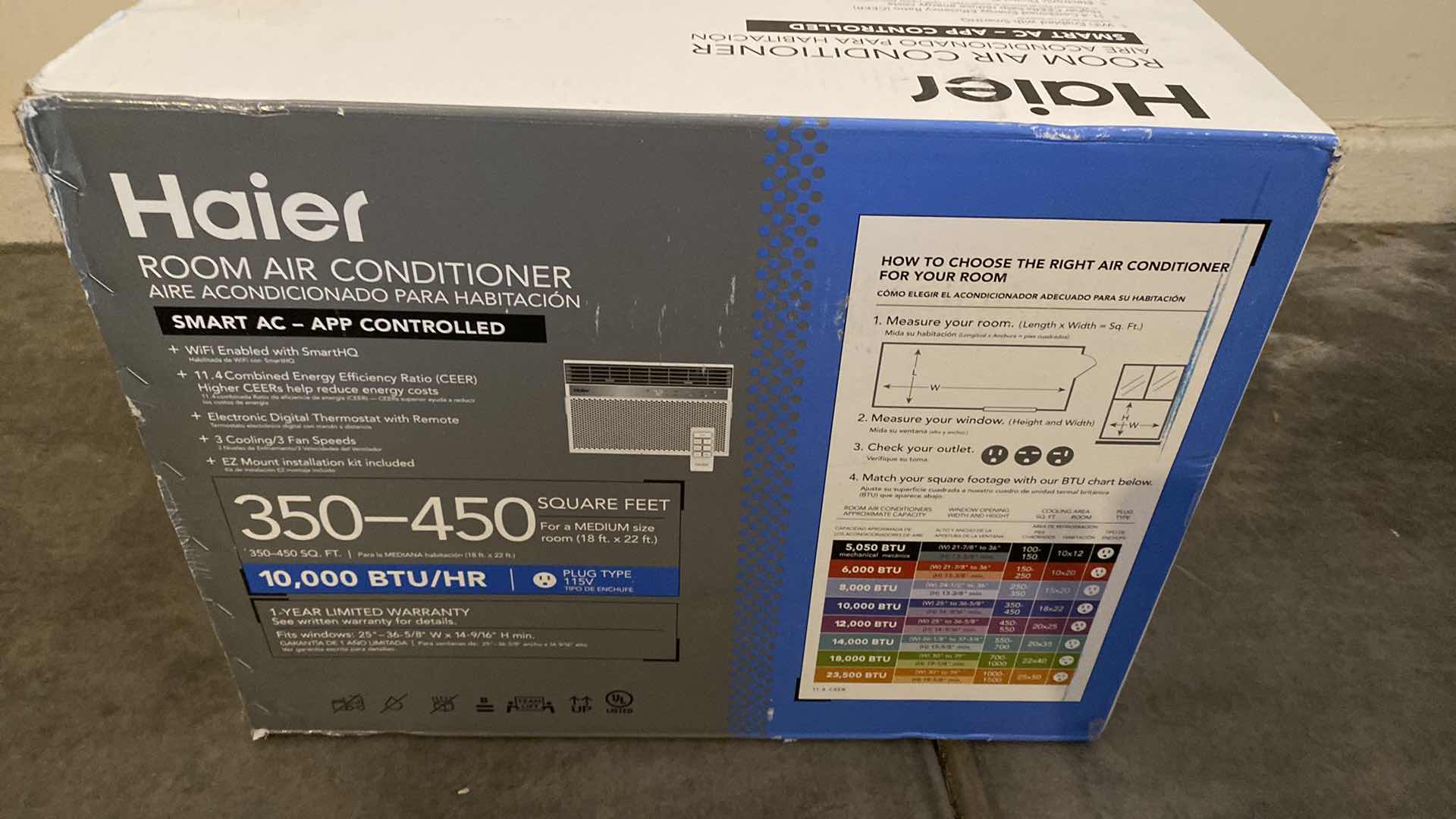 Photo 1 of HAIER ENERGY STAR 10,000 BTU SMART ELECTRONIC WINDOW AIR CONDITIONER 