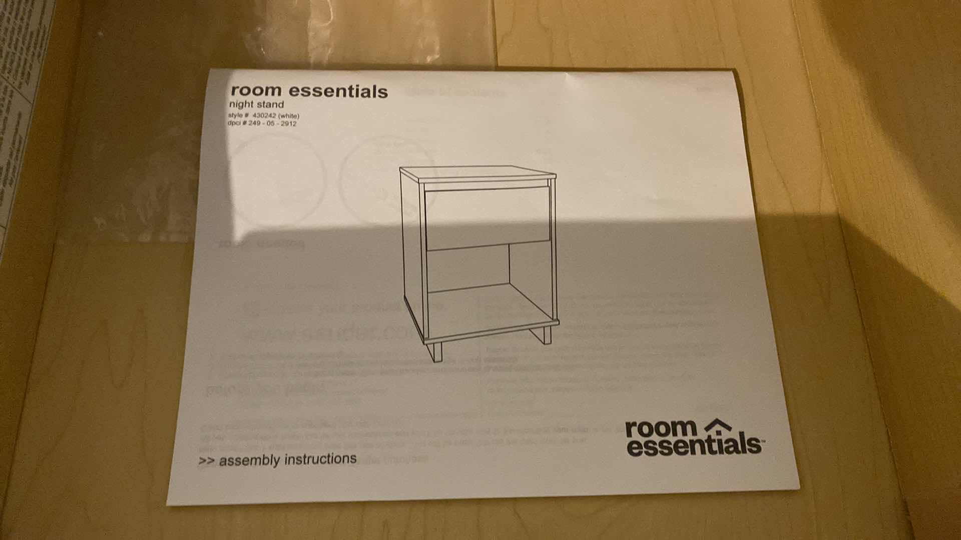 Photo 1 of ROOM ESSENTIALS NIGHT STAND 19” X 17.5” H25.5”