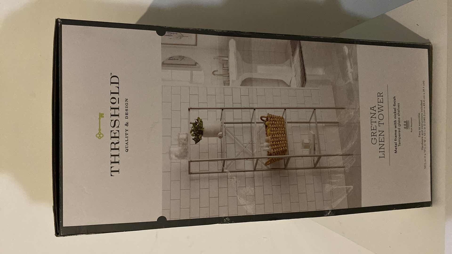 Photo 1 of THRESHOLD GRETNA LINEN TOWER 17” X 12” H55”