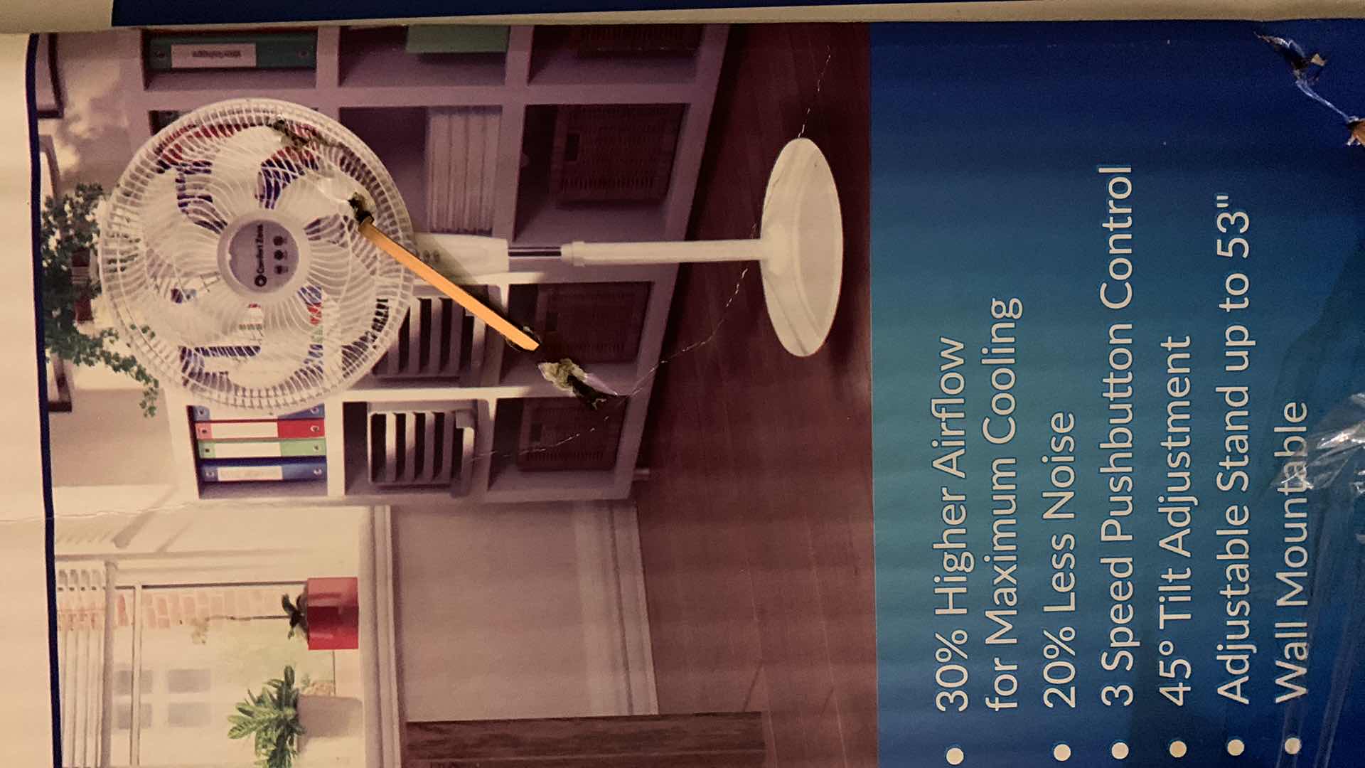 Photo 1 of COMFORT ZONE POWER CURVE TECHNOLOGY 18” PERFORMANCE STAND FAN