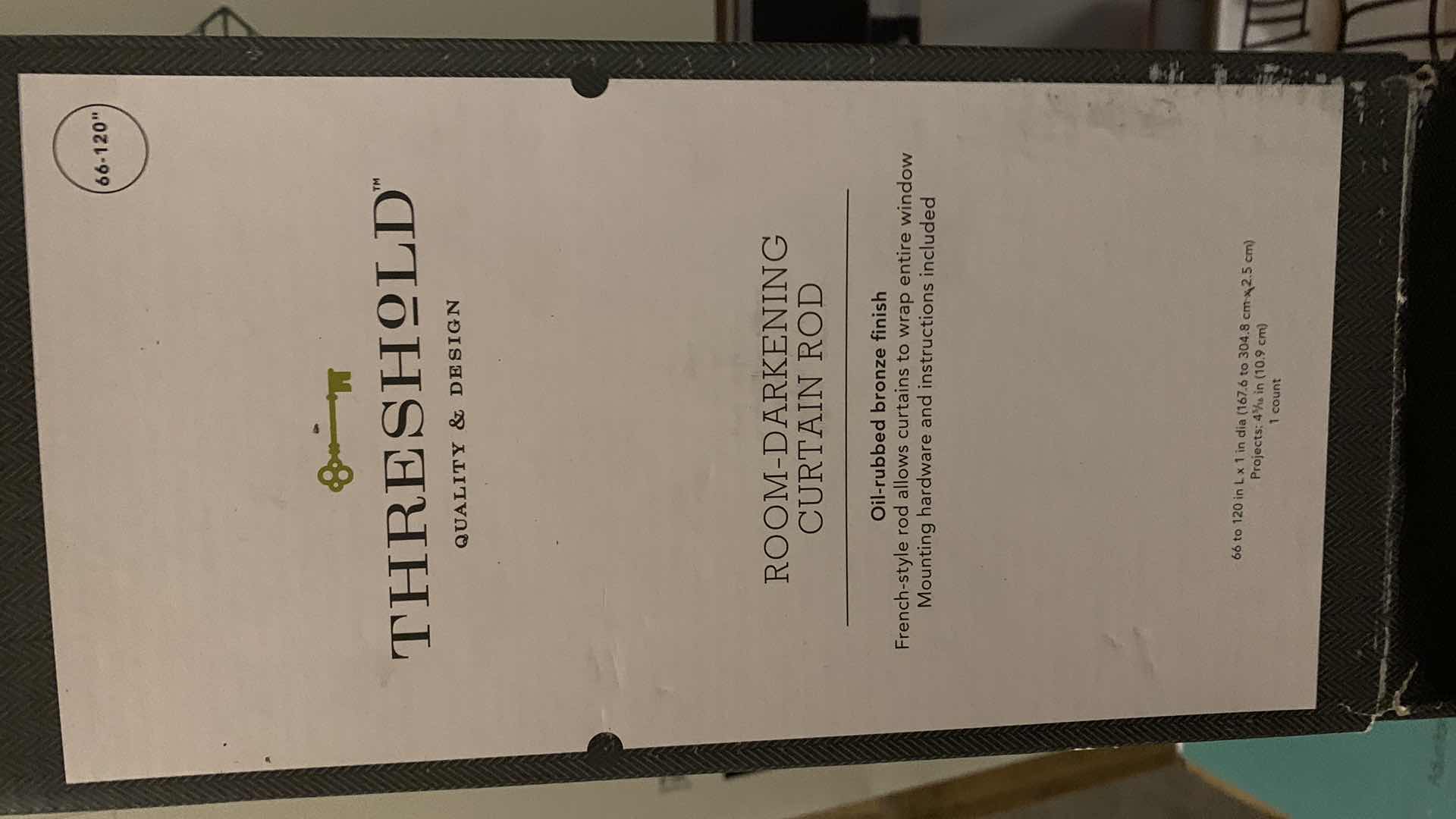 Photo 1 of Rustic French Pipe Curtain Rod, Industrial Curtain Rod, Curtain Rods for Windows 66 to 120 Inch, Blackout Wrap Around Curtain Rod, Indoor and Outdoor,