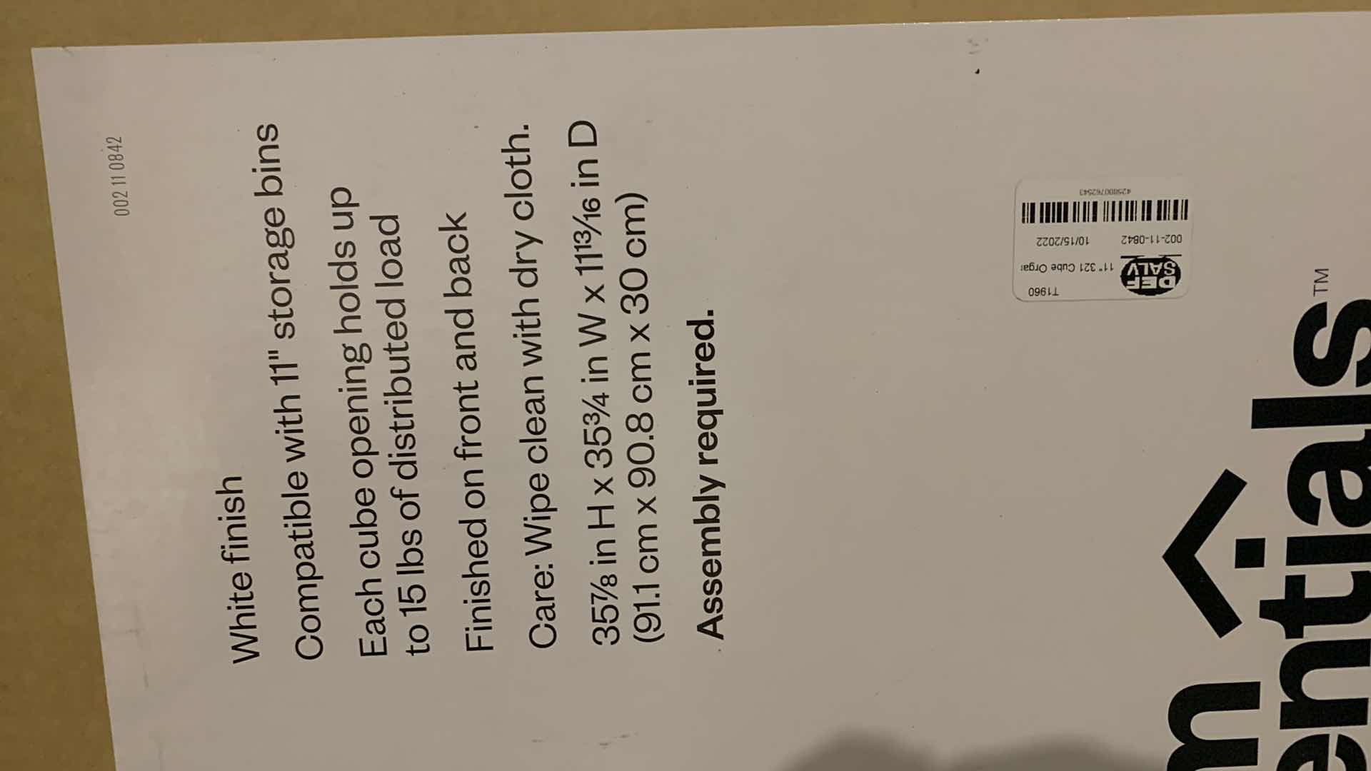 Photo 1 of ClosetMaid 1043 Cubeicals Organizer, 3-2-1 Cube, White