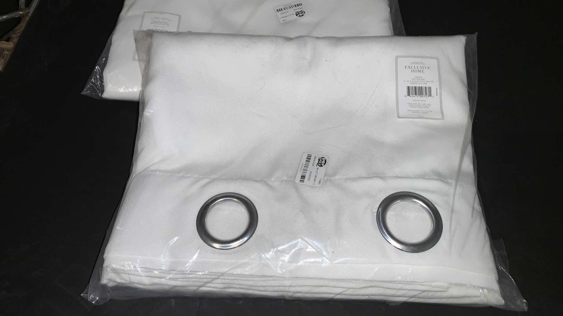 Photo 1 of 2 SETS- EXCLUSIVE HOME CABANA WHITE 2 PANELS 54” x 96”