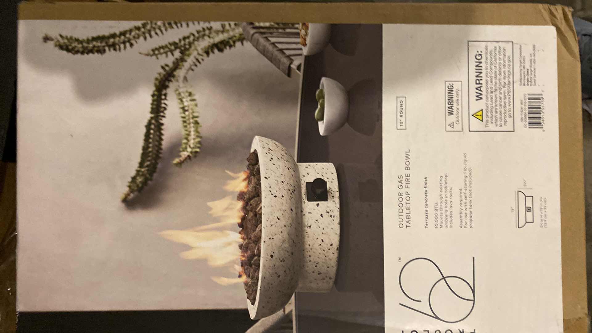 Photo 1 of Project 62 13" Terrazzo Propane Tabletop Fireplace - Beige