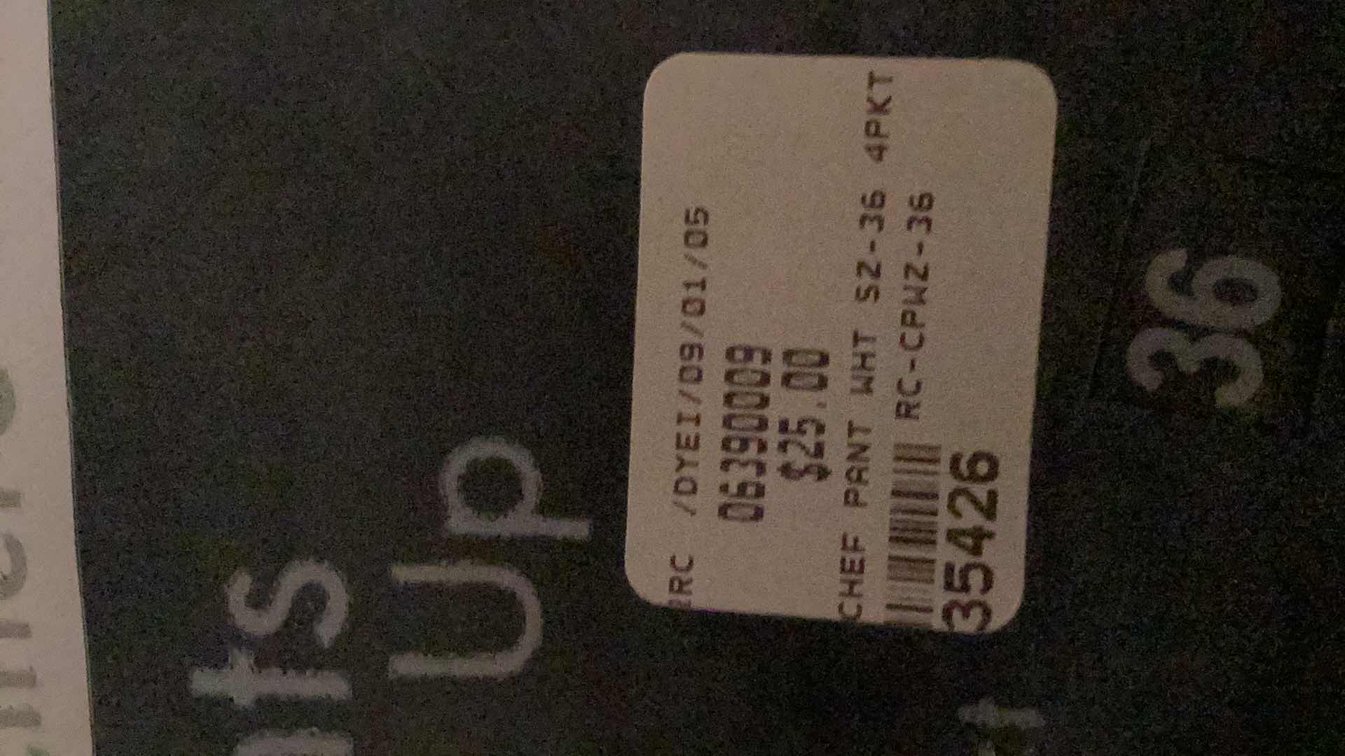 Photo 1 of 3-ROYAL CHEF COOK PANTS SIZE 36 