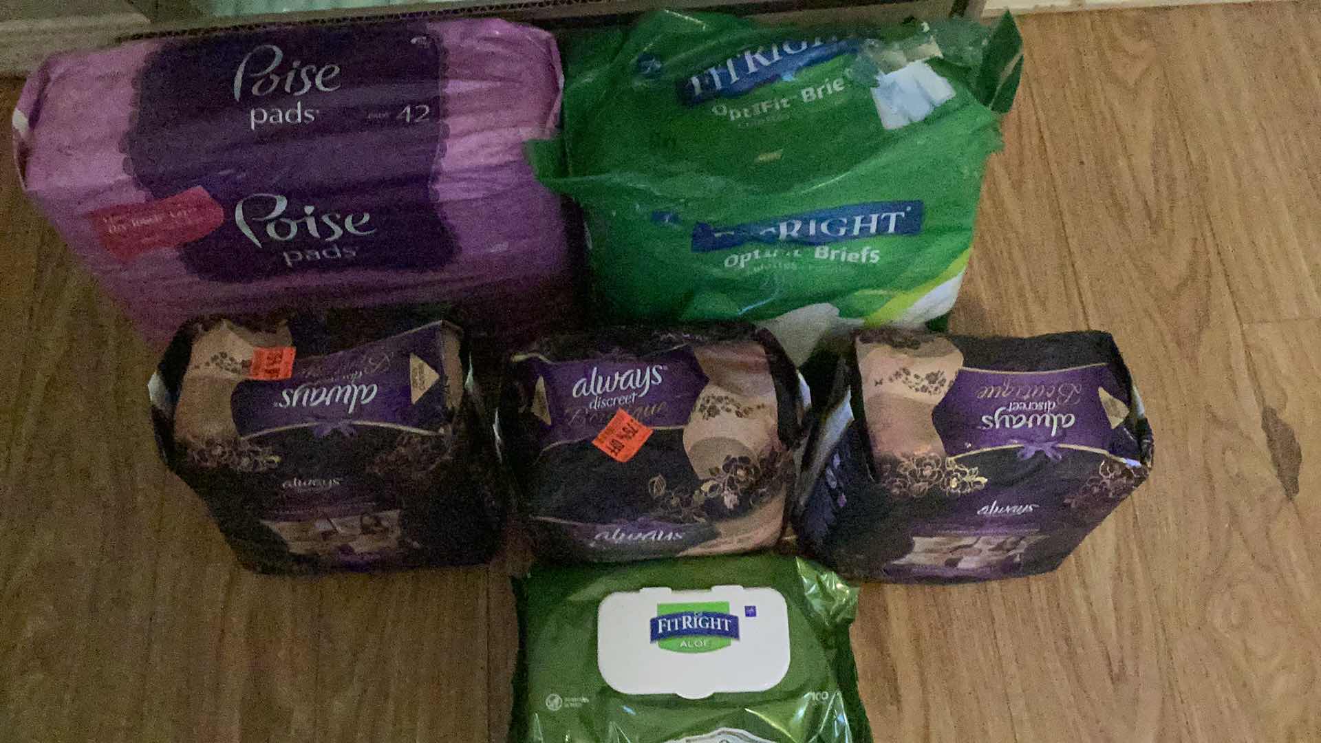 Photo 1 of ASSORTMENT OF FEMININE HYGIENE PRODUCTS