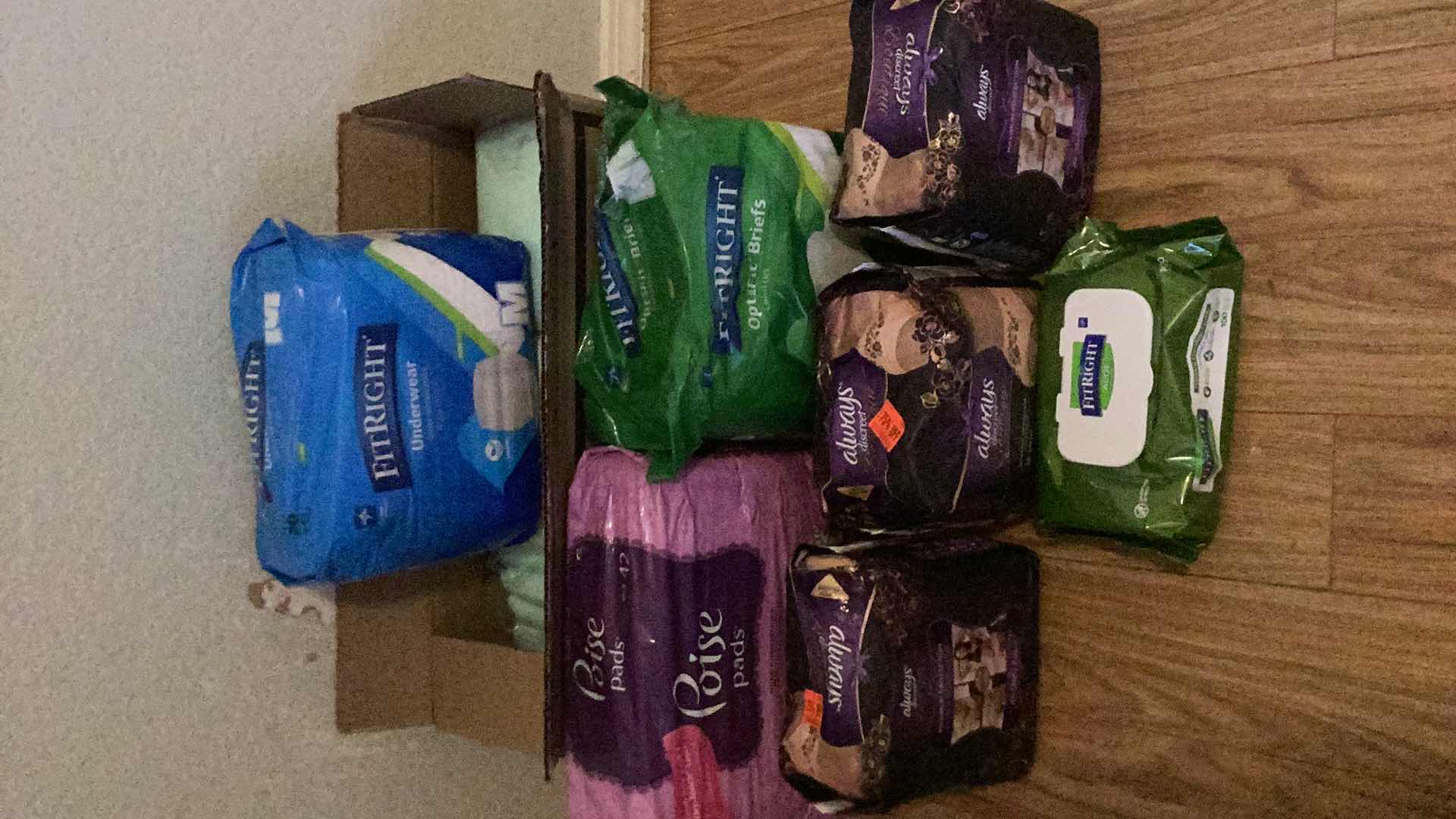 Photo 1 of ASSORTMENT OF FEMININE HYGIENE PRODUCTS