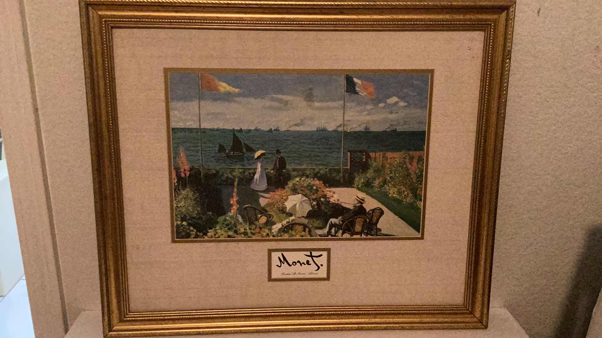Photo 1 of FRAMED ART MONET PRINT 25” X H21” (MISSING GLASS)