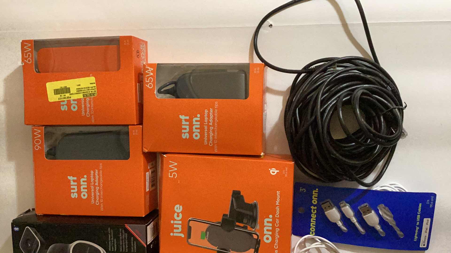 Photo 1 of 13- ELECTRONIC ITEMS: CHARGERS, HEADPHONES, CABLES