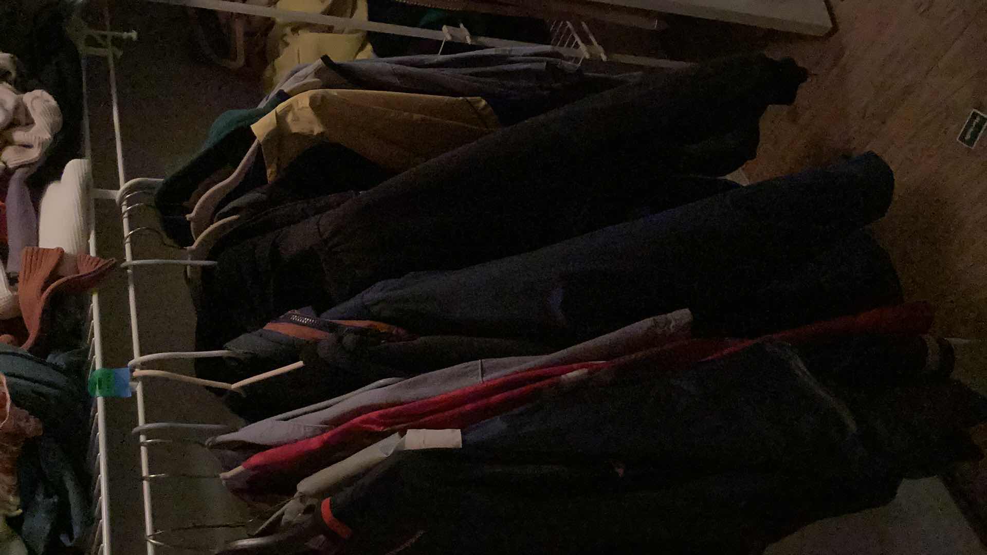 Photo 1 of MENS CLOTHING SIZES L & XL 2 SECTIONS OF CLOSET