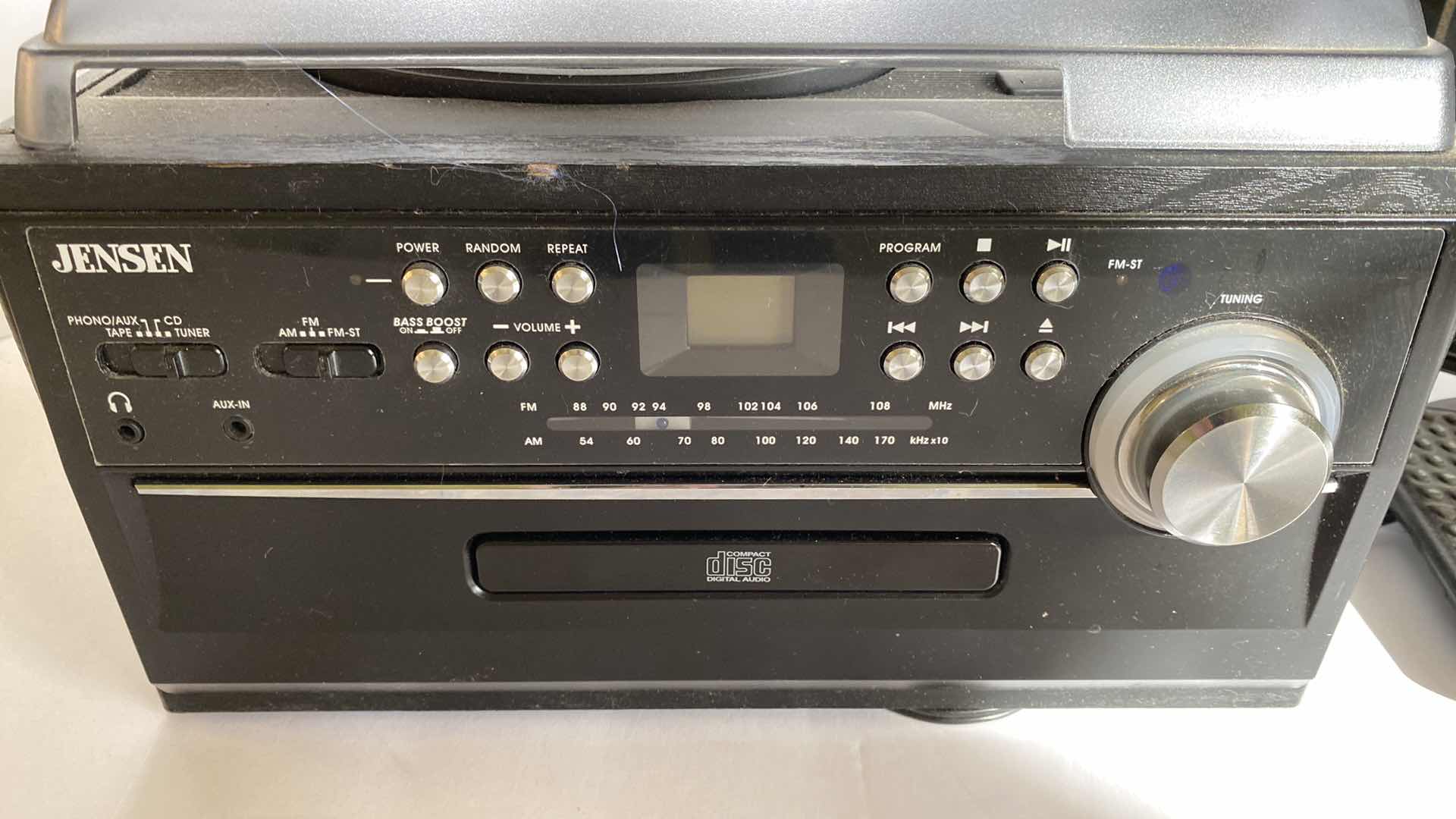 Photo 1 of JENSEN TURNTABLE WITH CD AND CASSETTE MUSIC SYSTEM AND VIOTE DVD VIDEO