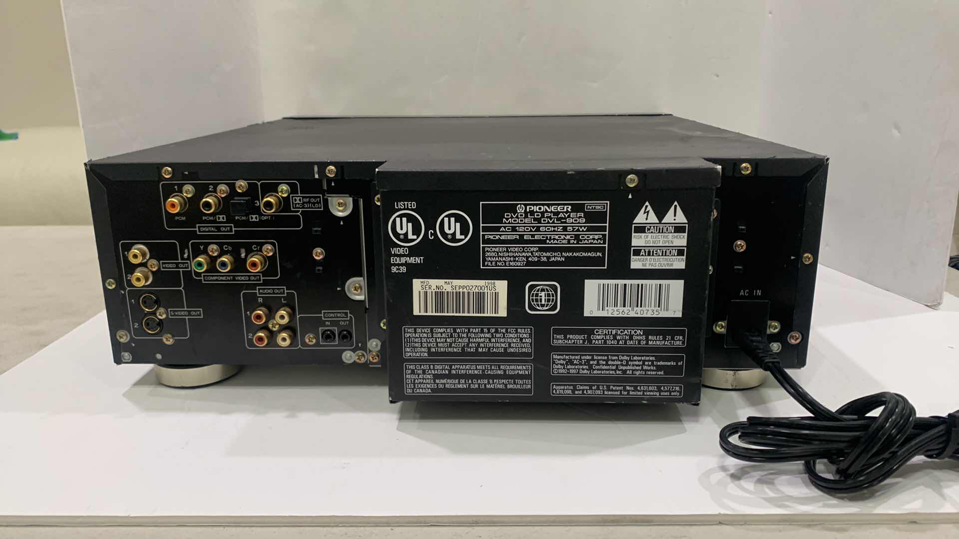 Photo 2 of PIONEER DVD PLAYER W TRUSURROUND