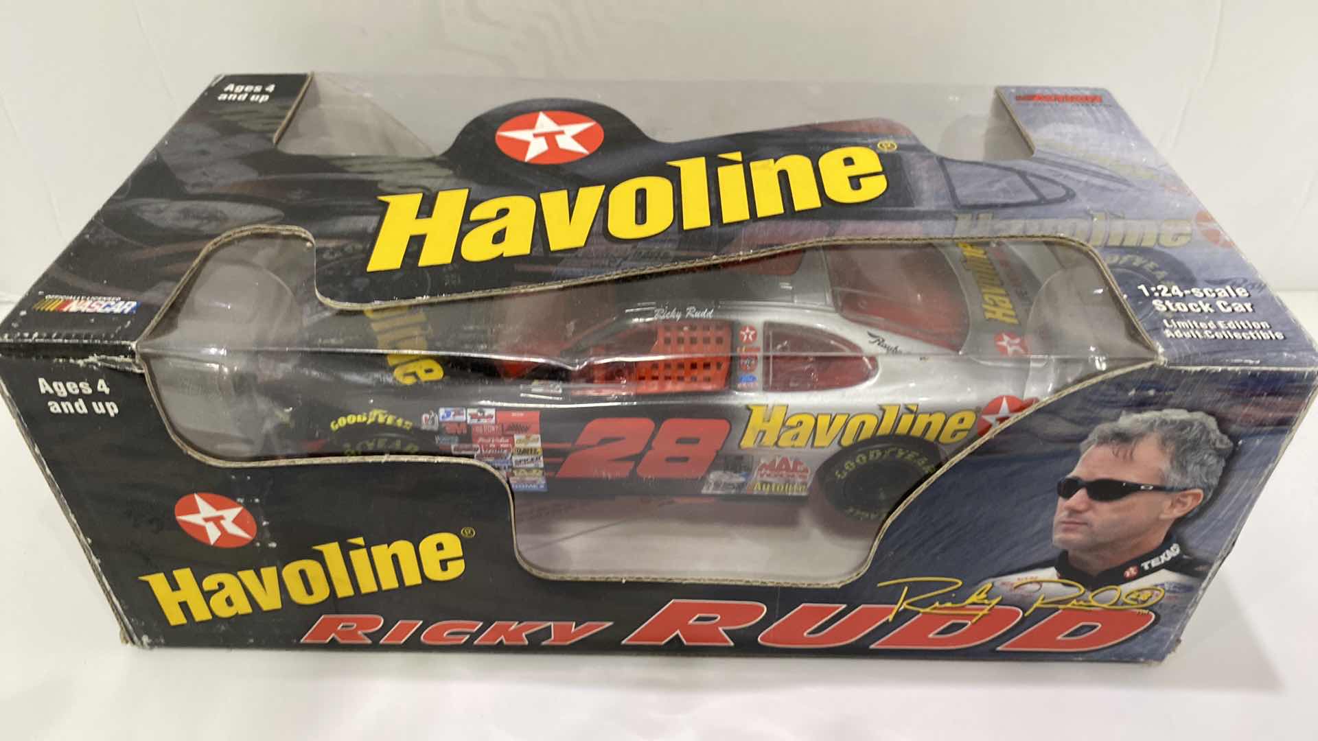 Photo 1 of NASCAR HAVOLINE RICKY RUDD CAR 28 AND NFL RIDDELL PIRATES MINI HELMET COLLECTIBLES