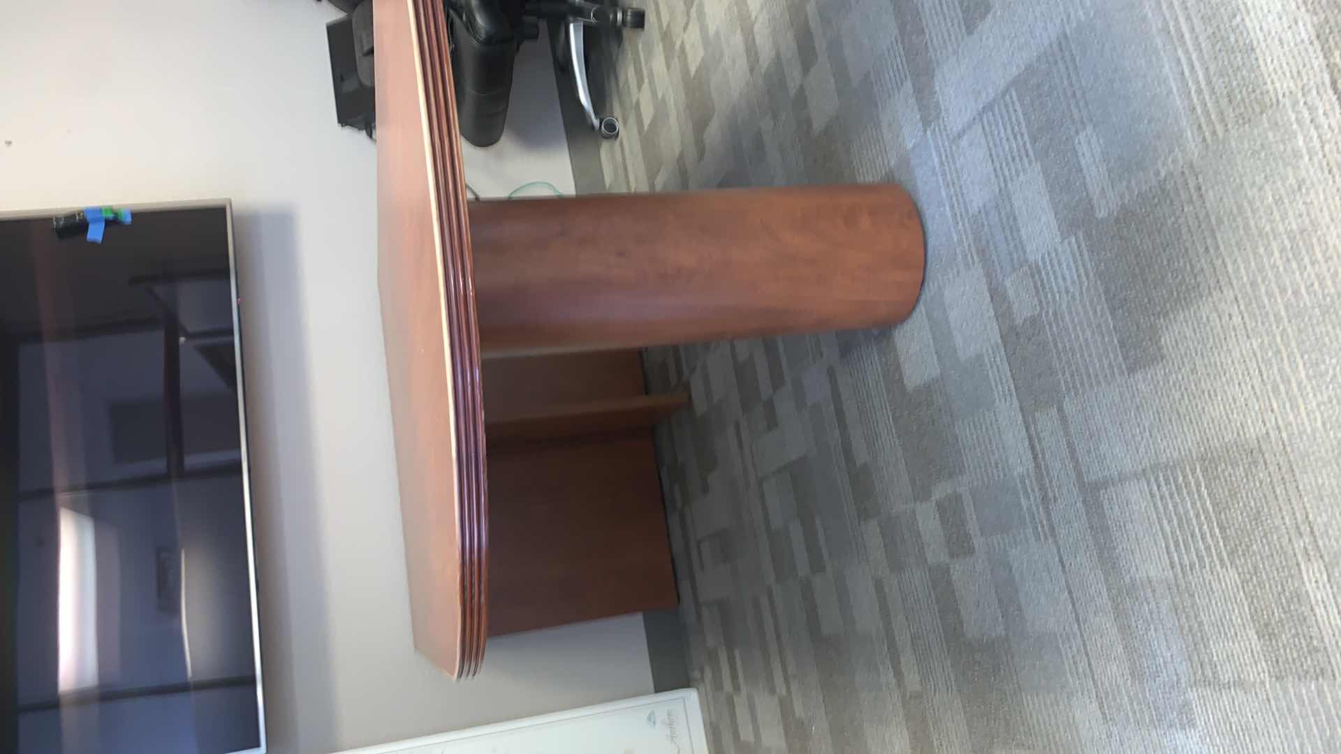 Photo 1 of WOOD OFFICE CONFERENCE TABLE 41.5” x 77” x H29”