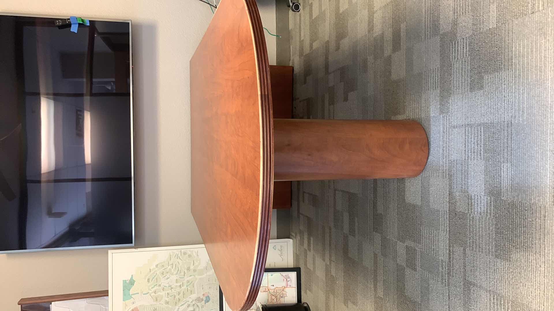 Photo 1 of WOOD OFFICE CONFERENCE TABLE 41.5” x 77” x H29”